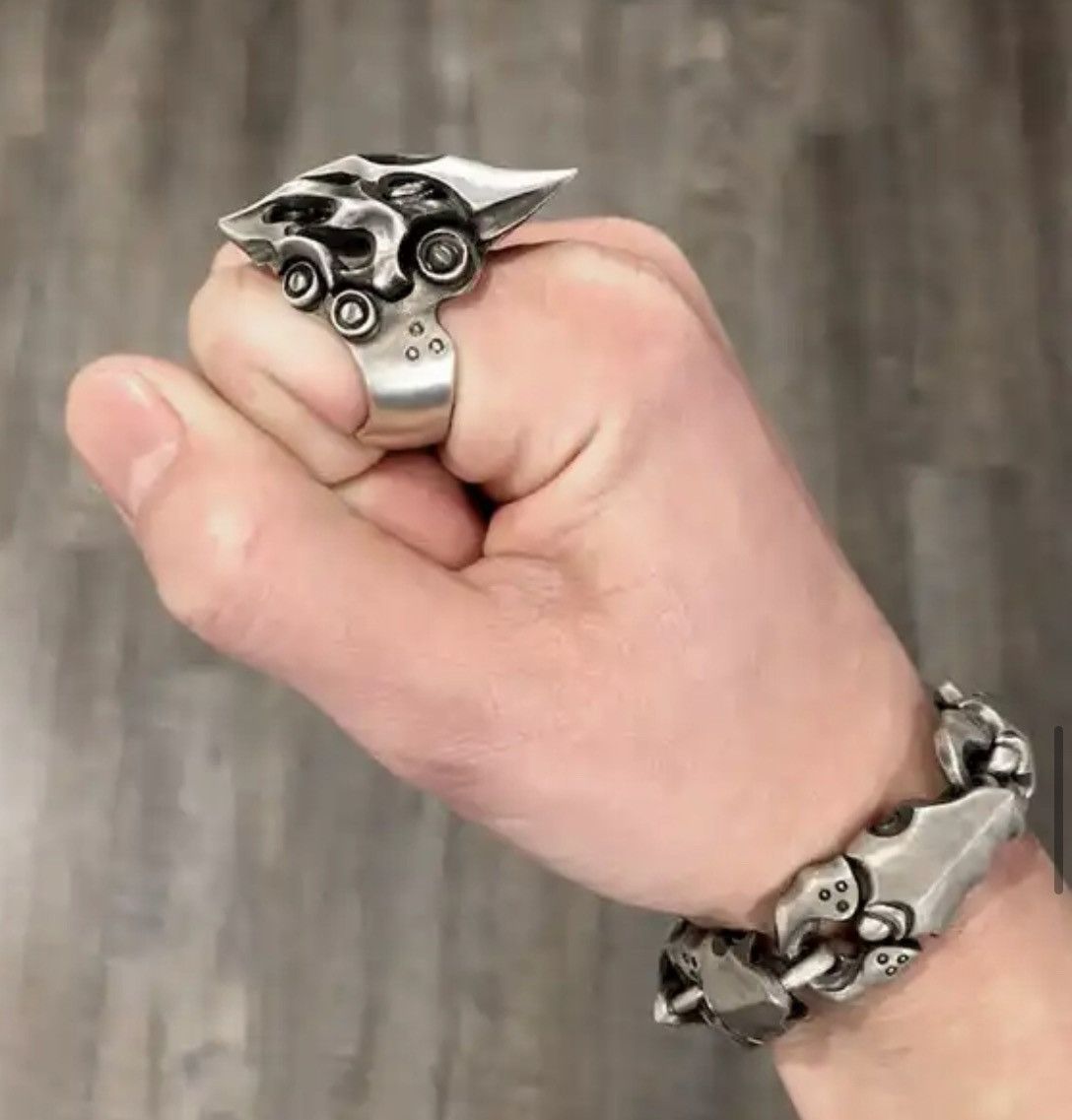 Jewelry Mecha Moonstone Adjustable Size Ring Size ONE SIZE - 2 Thumbnail