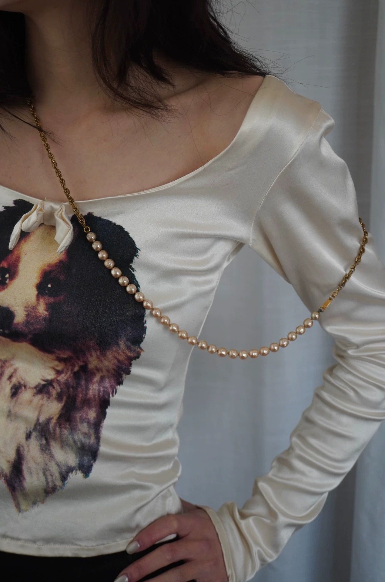 Chanel Chanel 1980s Double Pearl Long Necklace Size ONE SIZE - 1 Thumbnail