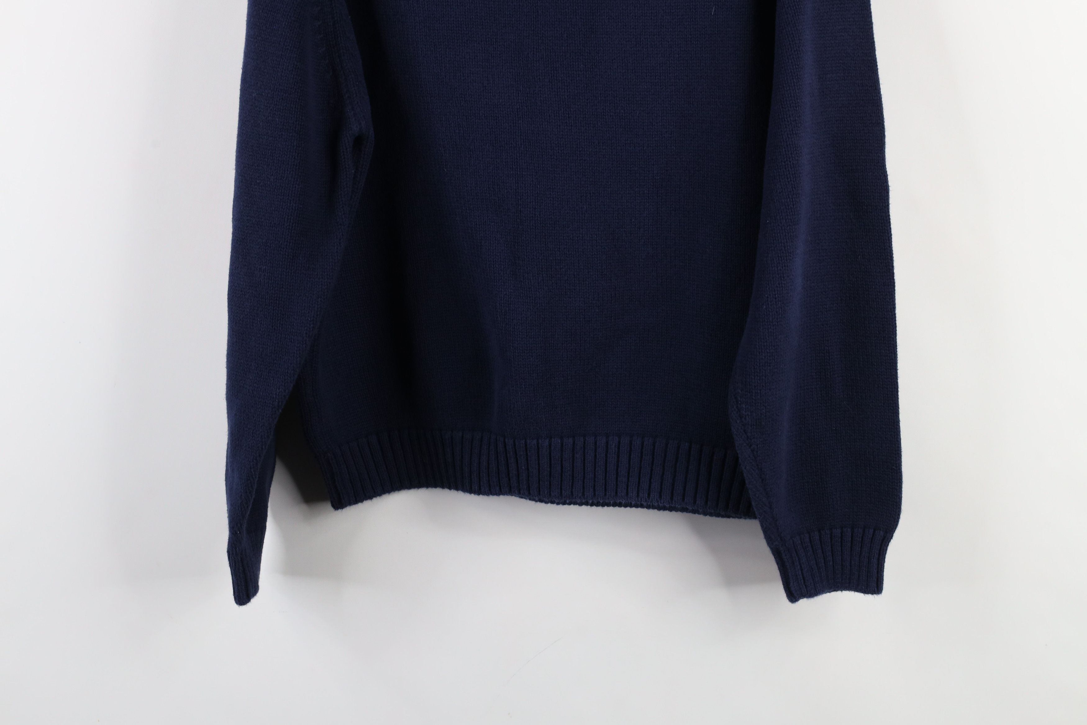 L.L. Bean × Vintage Vintage 90s LL Bean Cotton Knit Crewneck Sweater Blue USA Size M / US 6-8 / IT 42-44 - 8 Thumbnail