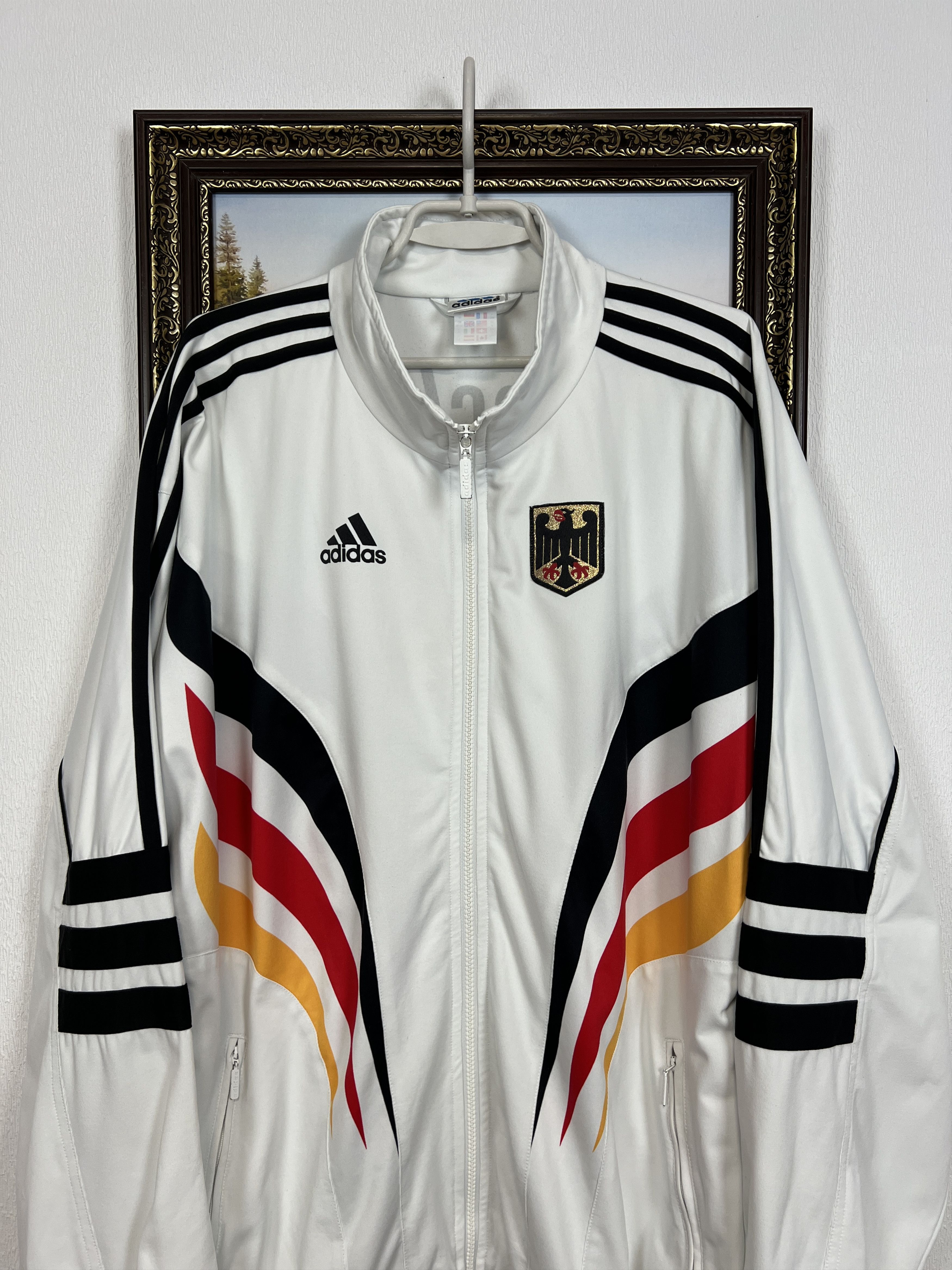 Adidas Vintage Adidas Germany Warm Up Jacket Olympics Size US XXL / EU 58 / 5 - 2 Thumbnail