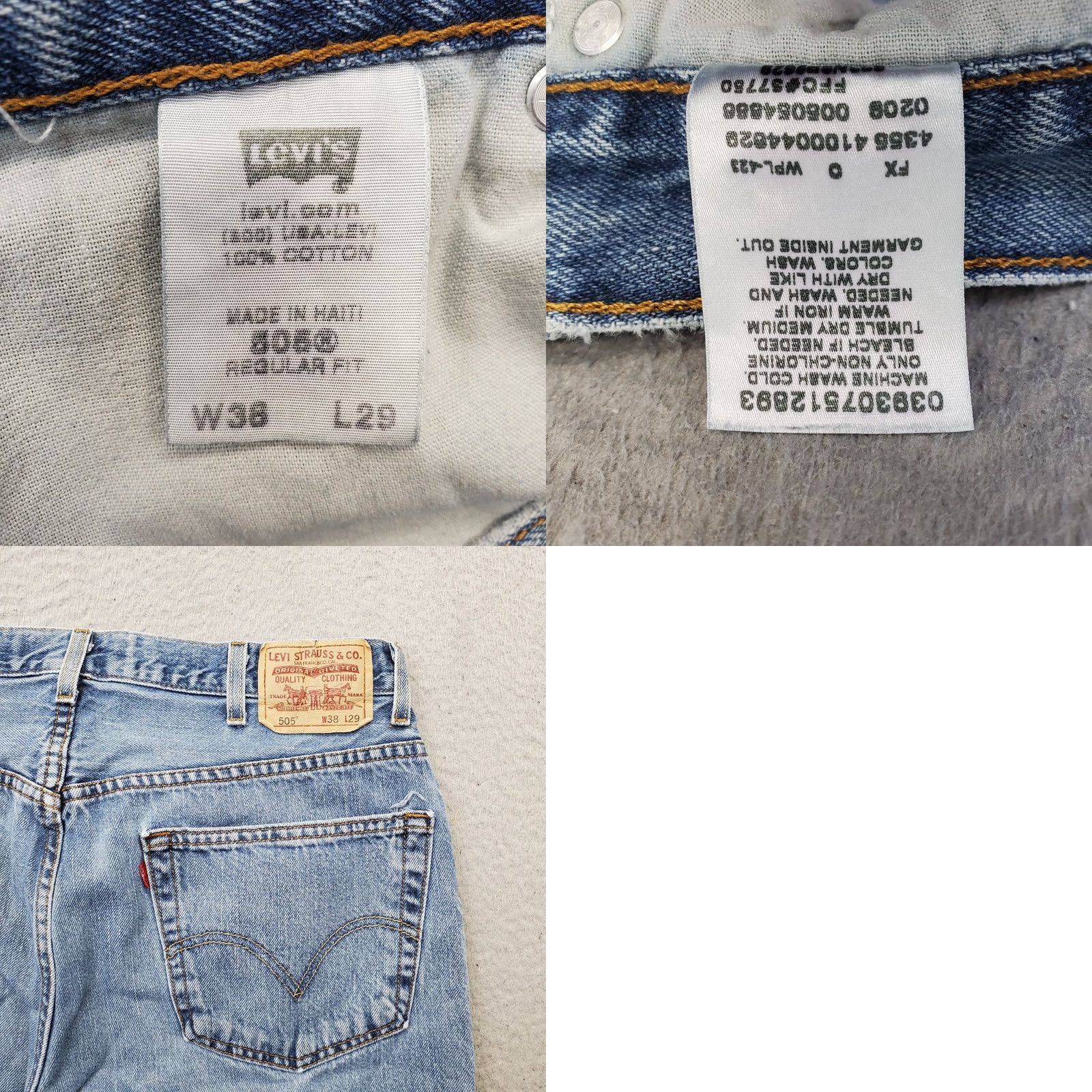 Levi's Levi's 505 Straight Jeans Mens 38x29 Blue Denim Regular Fit Streetwear Red Tab Jeans Mens Size 38 Blue Denim Regular Fit 5-Pocket Design Size US 38 / EU 54 - 8 Thumbnail