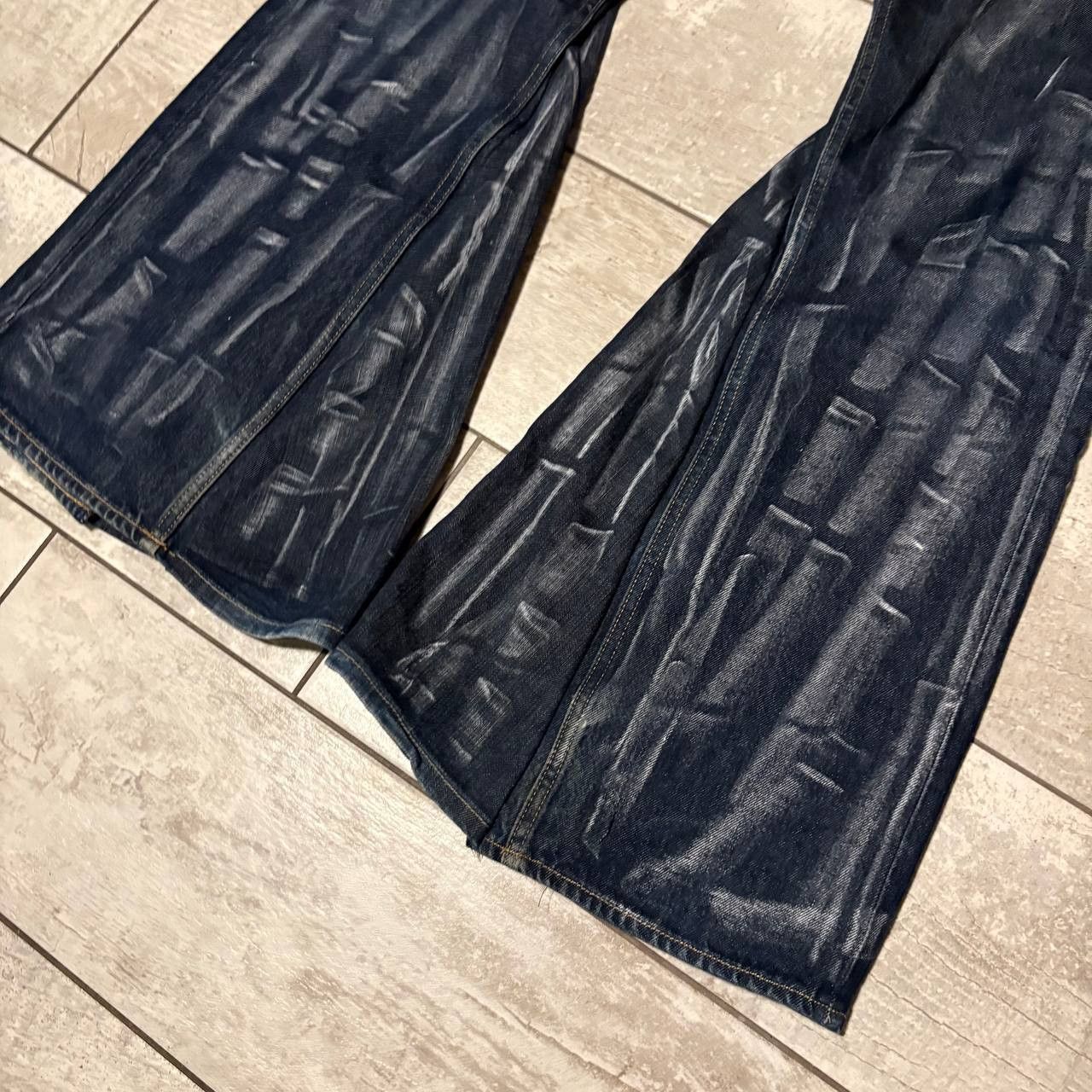 Japanese Brand rare wax handmade streetwear jeans Size US 34 / EU 50 - 5 Thumbnail