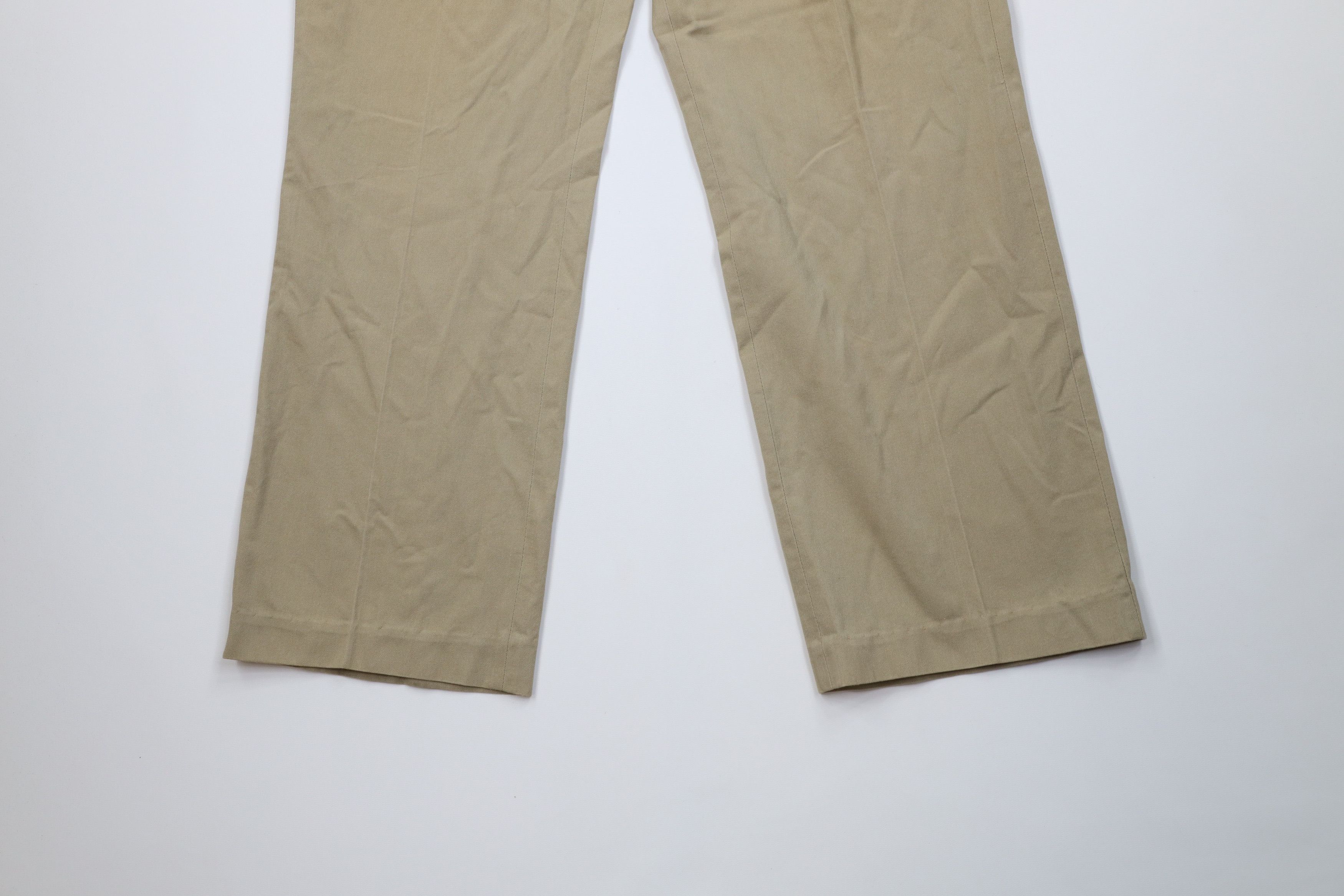 Levi's Vintage 70s Levis Flared Wide Leg Chino Pants Beige Khaki Size US 34 / EU 50 - 4 Thumbnail