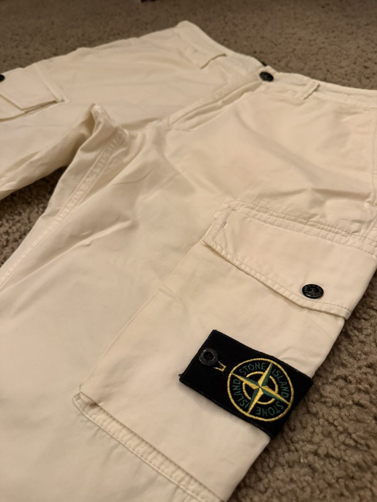 Stone Island Stone Island Re-T White Cargo Pants Size US 32 / EU 48 - 2 Thumbnail