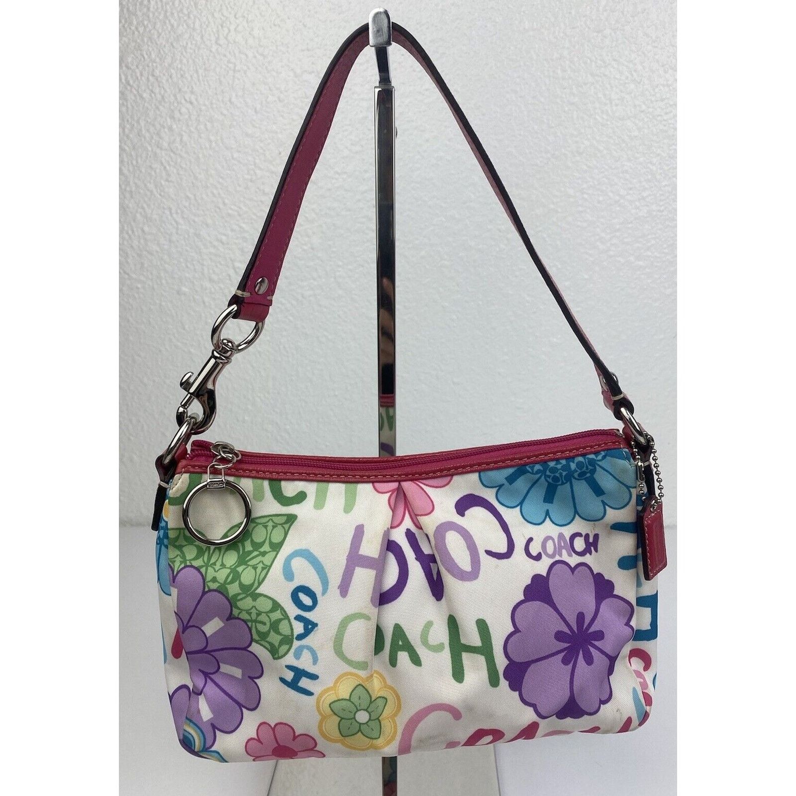 Coach Y2K Coach Floral Signature Poppy Shoulder Purse Bag Colorful Size ONE SIZE - 1 Thumbnail