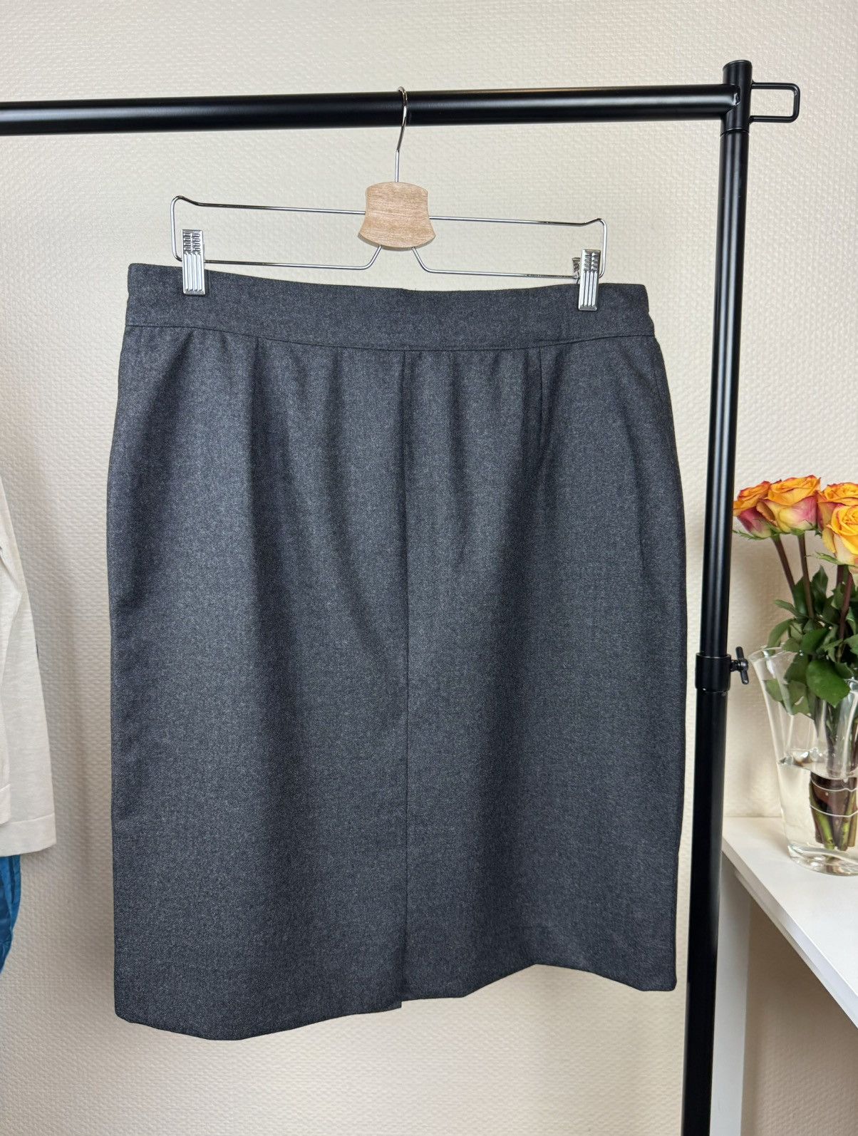 Gucci Gucci vintage wool pencil straight skirt gray anthracite L Size 34" / US 12 / IT 48 - 8 Thumbnail