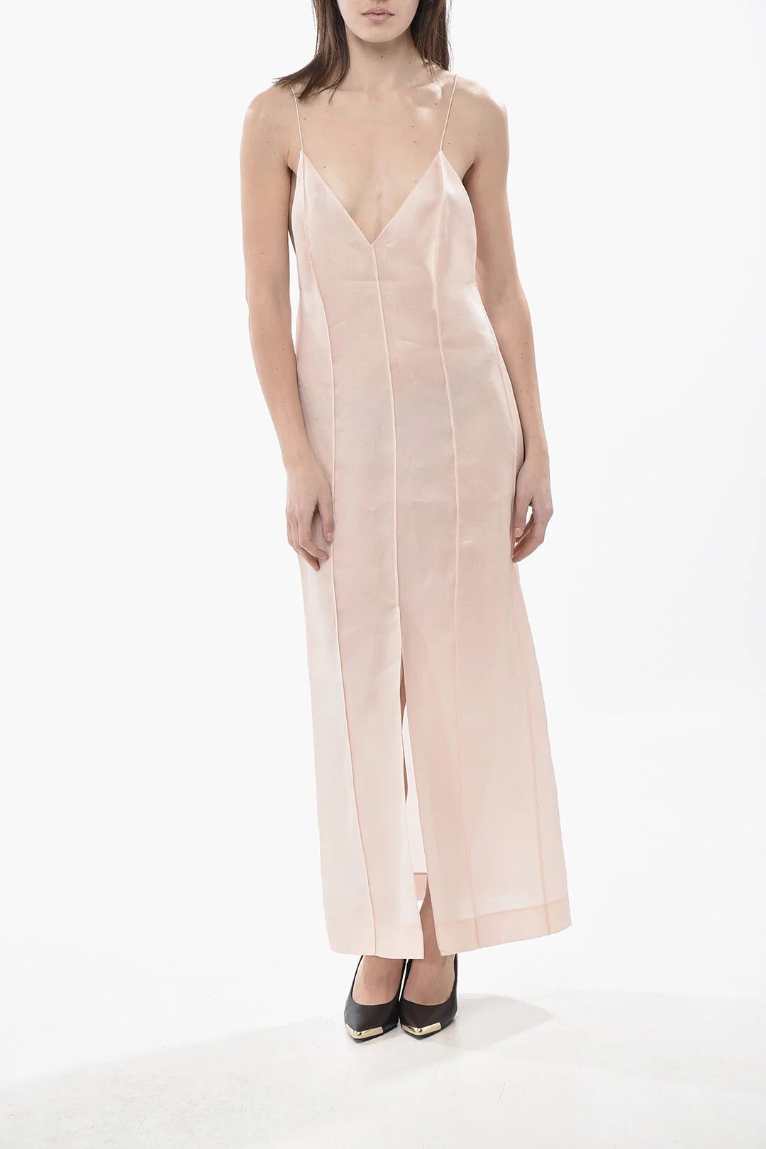 KHAITE og1mm0426 Silk Organza Slip Dress in Pink Size S / US 4 / IT 40 - 1 Thumbnail