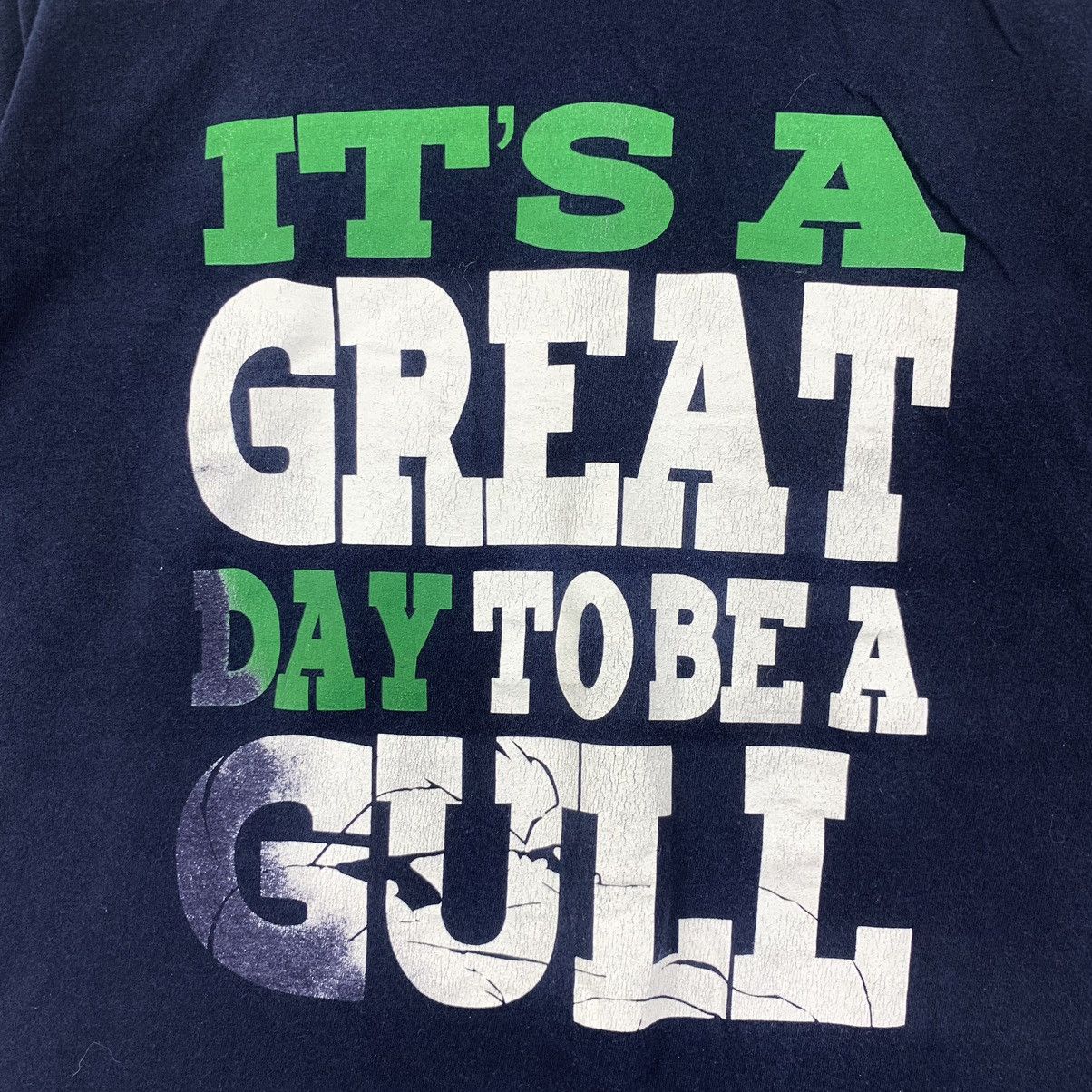 Fruit Of The Loom Vintage COLLEGIATE It’s A Great Day To Be A Gull Tee Shirt Size L / US 10 / IT 46 - 3 Thumbnail
