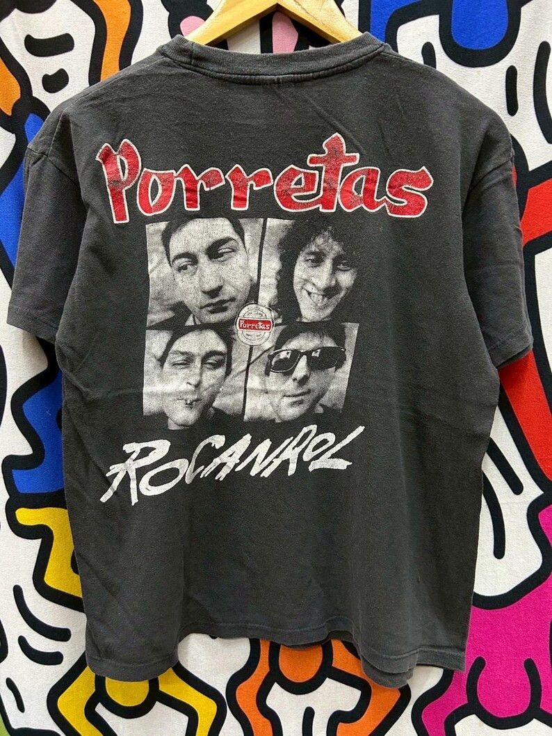 Vintage Vintage 90s Porretas Band tshirt size M Size US M / EU 48-50 / 2 - 2 Thumbnail