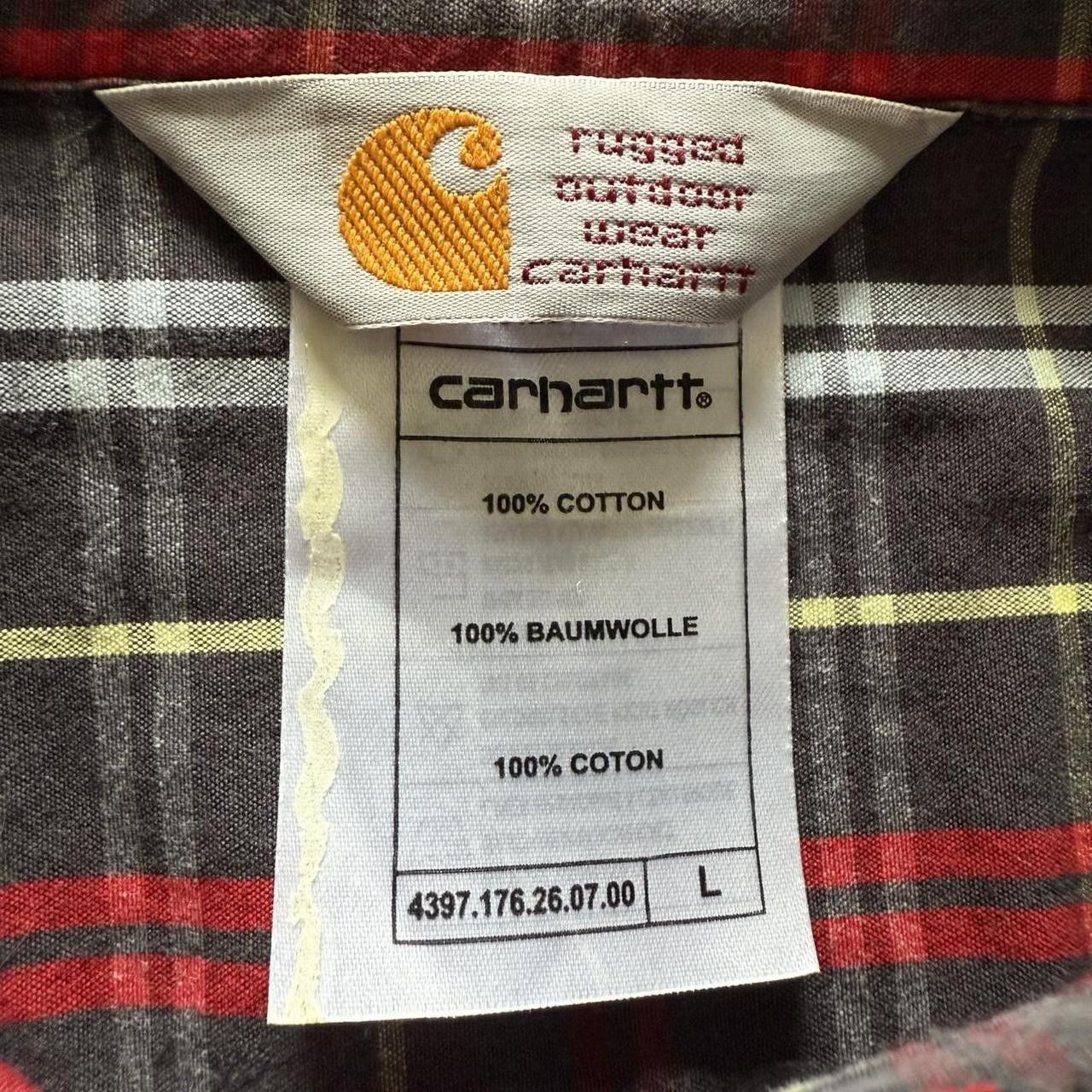 Carhartt Carhartt Logo Button Up Shirt Checkered WIP Size US L / EU 52-54 / 3 - 6 Thumbnail