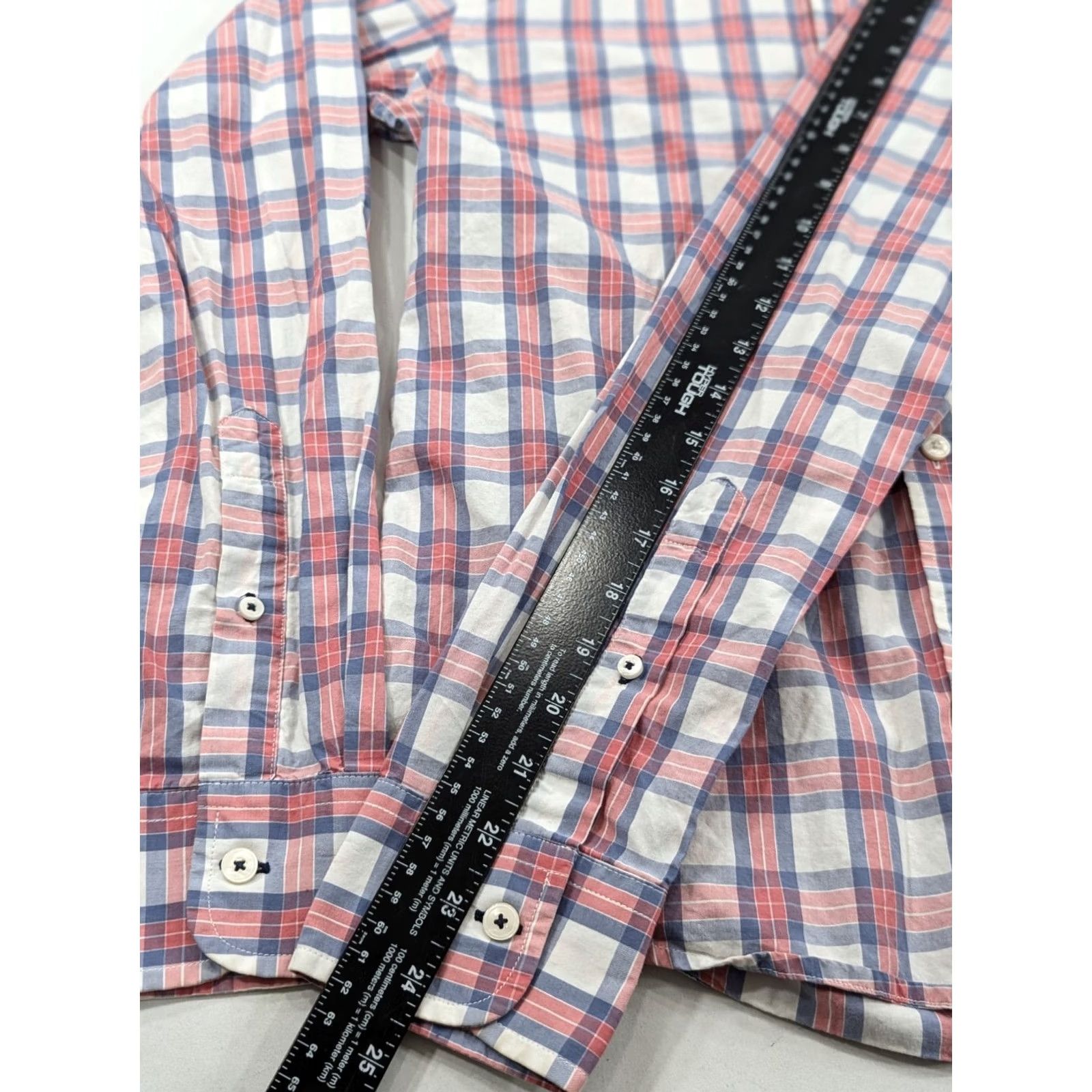 UNTUCKit UNTUCKit Shirt Mens S Red White Button Up Plaid Performance Stretch Slimming All Seasons Casual Long Sleeve Collar Button-Up Vintage: No Size US S / EU 44-46 / 1 - 7 Thumbnail