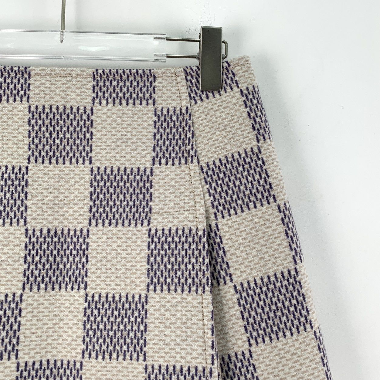 Louis Vuitton Louis Vuitton Damier Wool Casual Denim Mini Skirt K26WX Size 25" / US 0 / IT 36 - 3 Thumbnail