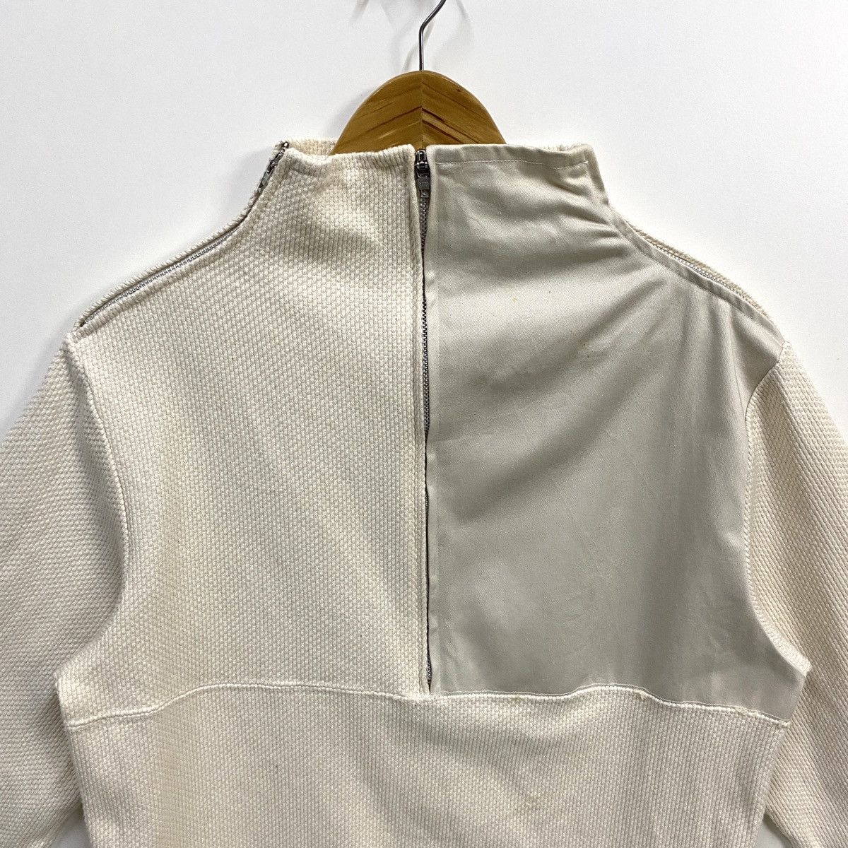Japanese Brand Japanese Multi Zip Knit Sweater Pullover Half Zip Size US M / EU 48-50 / 2 - 3 Thumbnail