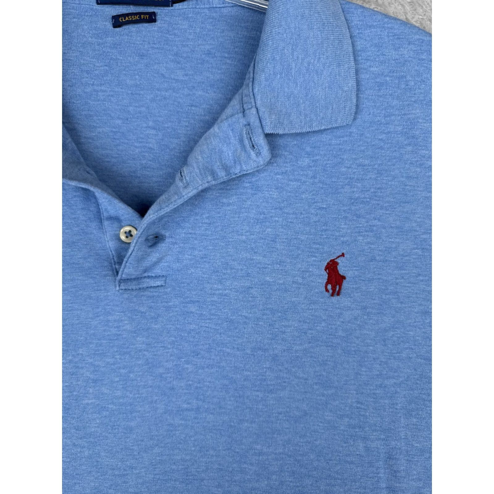Ralph Lauren VINTAGE Nike Polo Shirt Men Large Blue Golf Pony Short Sleeve Cotton Size US L / EU 52-54 / 3 - 6 Thumbnail