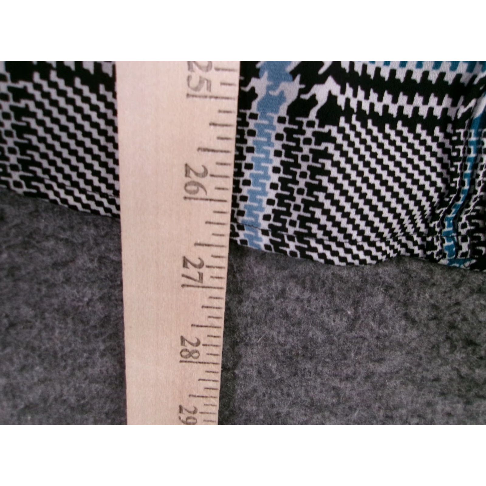 Apt. 9 APT9 Blouse Womens L Black Teal Sleeveless Button Front Plaid Houndstooth Size L / US 10 / IT 46 - 5 Thumbnail