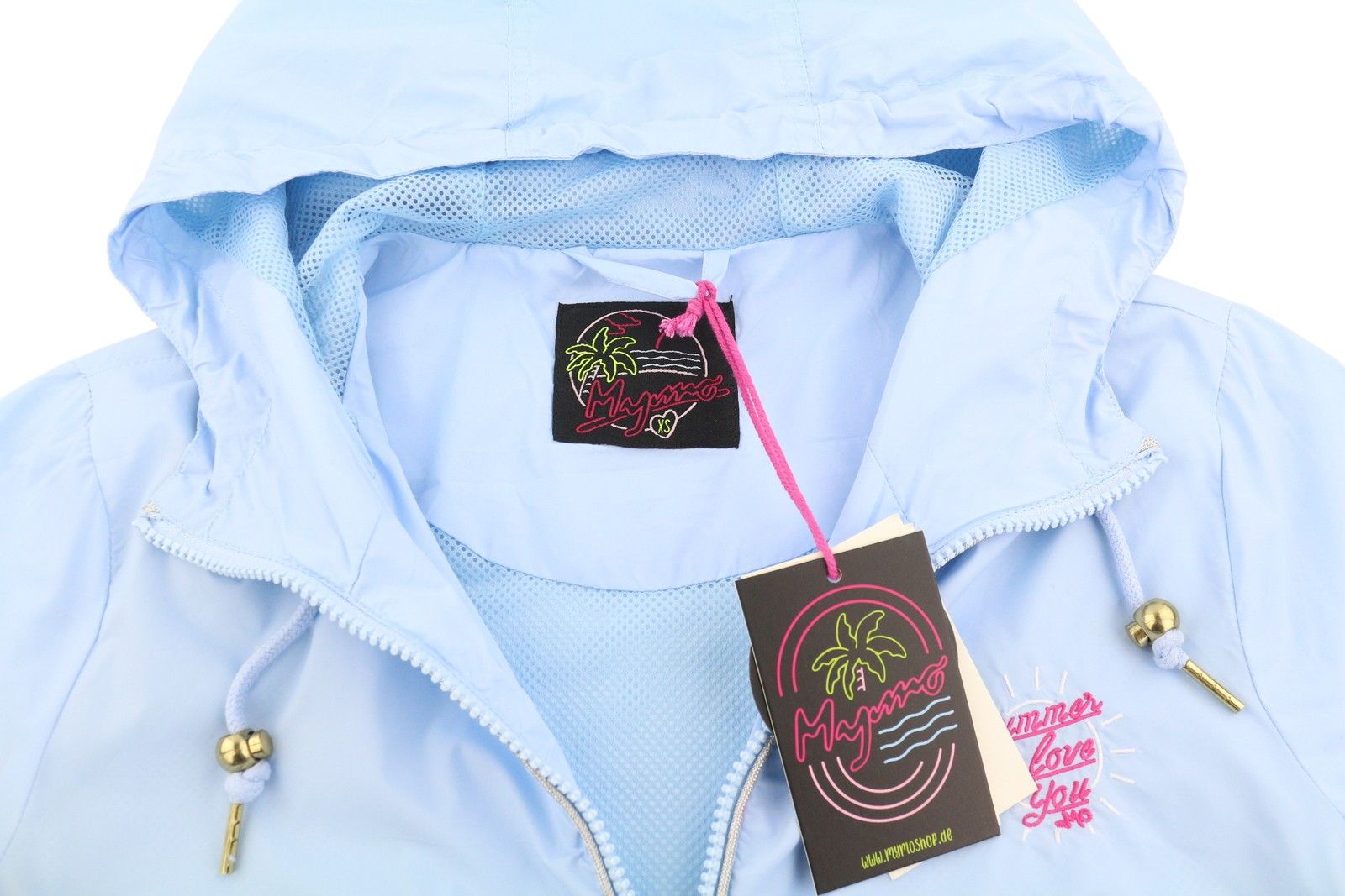 Other XS Light Blue Hooded Drawstring Parka 87992 Size XS / US 0-2 / IT 36-38 - 5 Thumbnail
