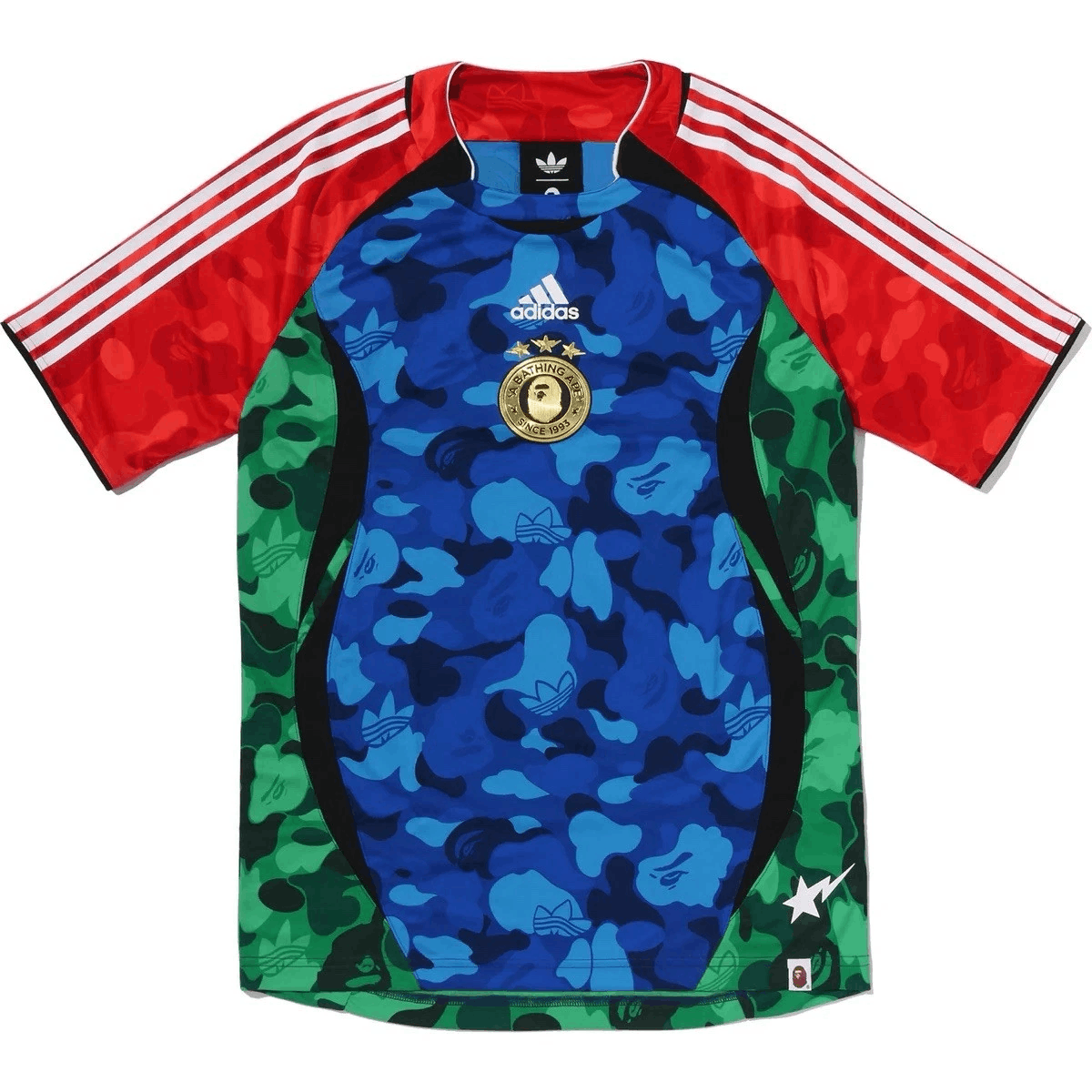 Adidas × Bape Adidas x Bape SSL Flame Jersey | Grailed