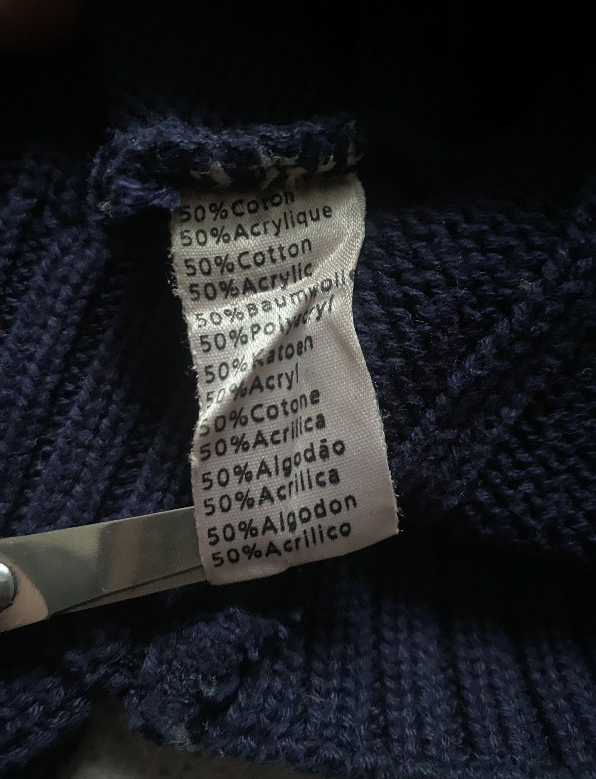 Lacoste Vintage Lacoste Sweater Size 42 Blue Pullover Knit V-Neck Size L / US 10 / IT 46 - 6 Thumbnail