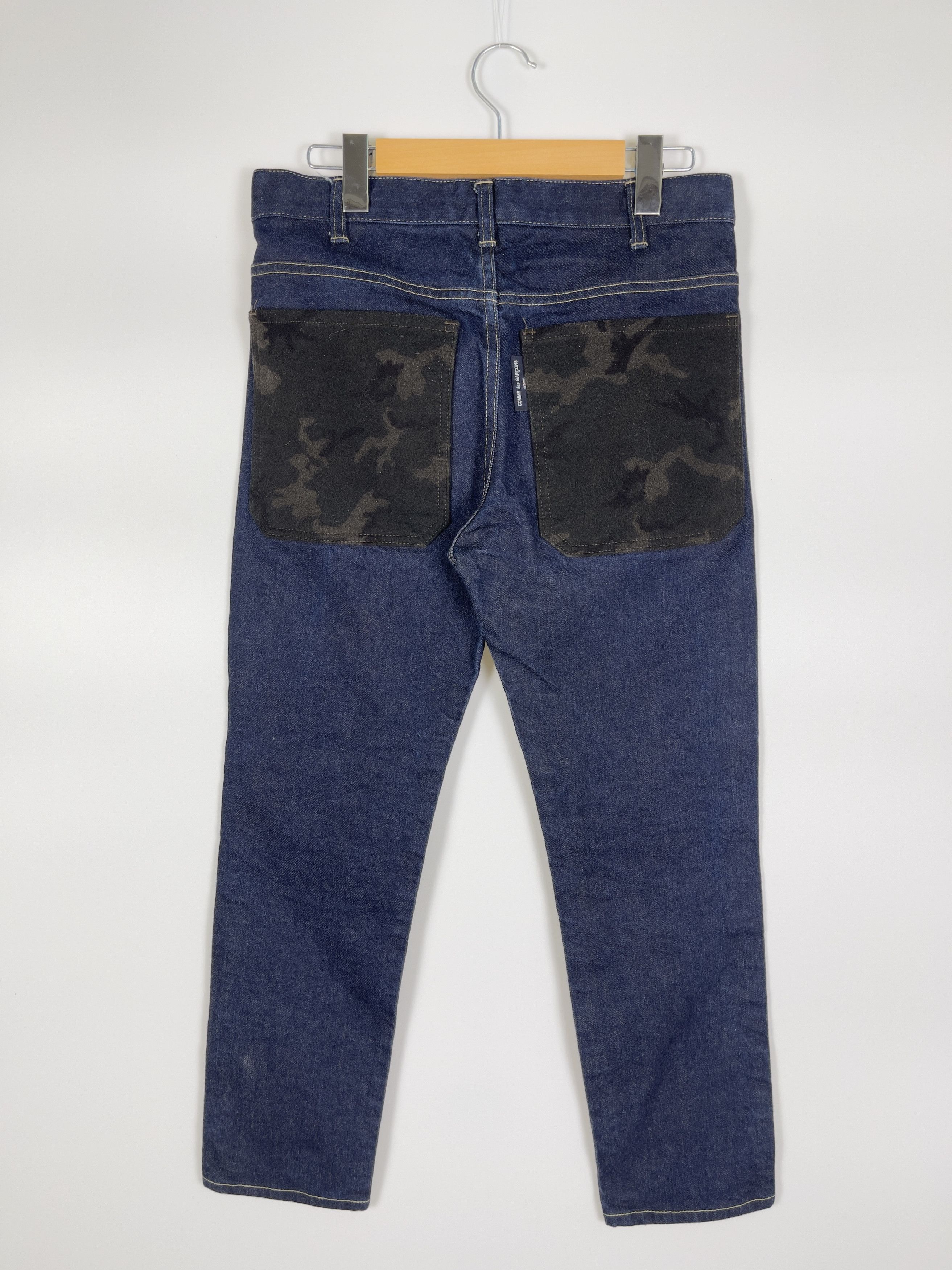COMME des GARCONS HOMME AW17 Camouflage Patch Denim Pants