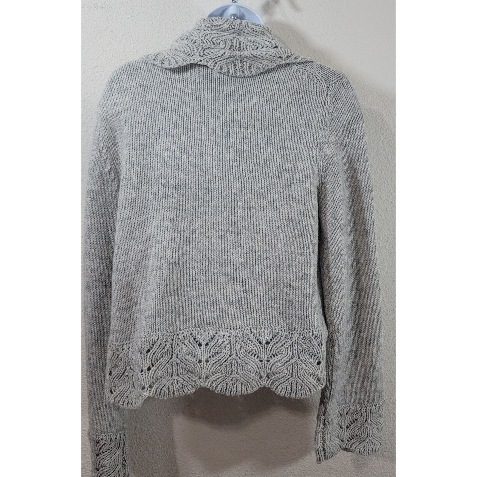 Other Monterey Bay Gray Open Front Cropped Cardigan Sweater PL Size L / US 10 / IT 46 - 2 Thumbnail