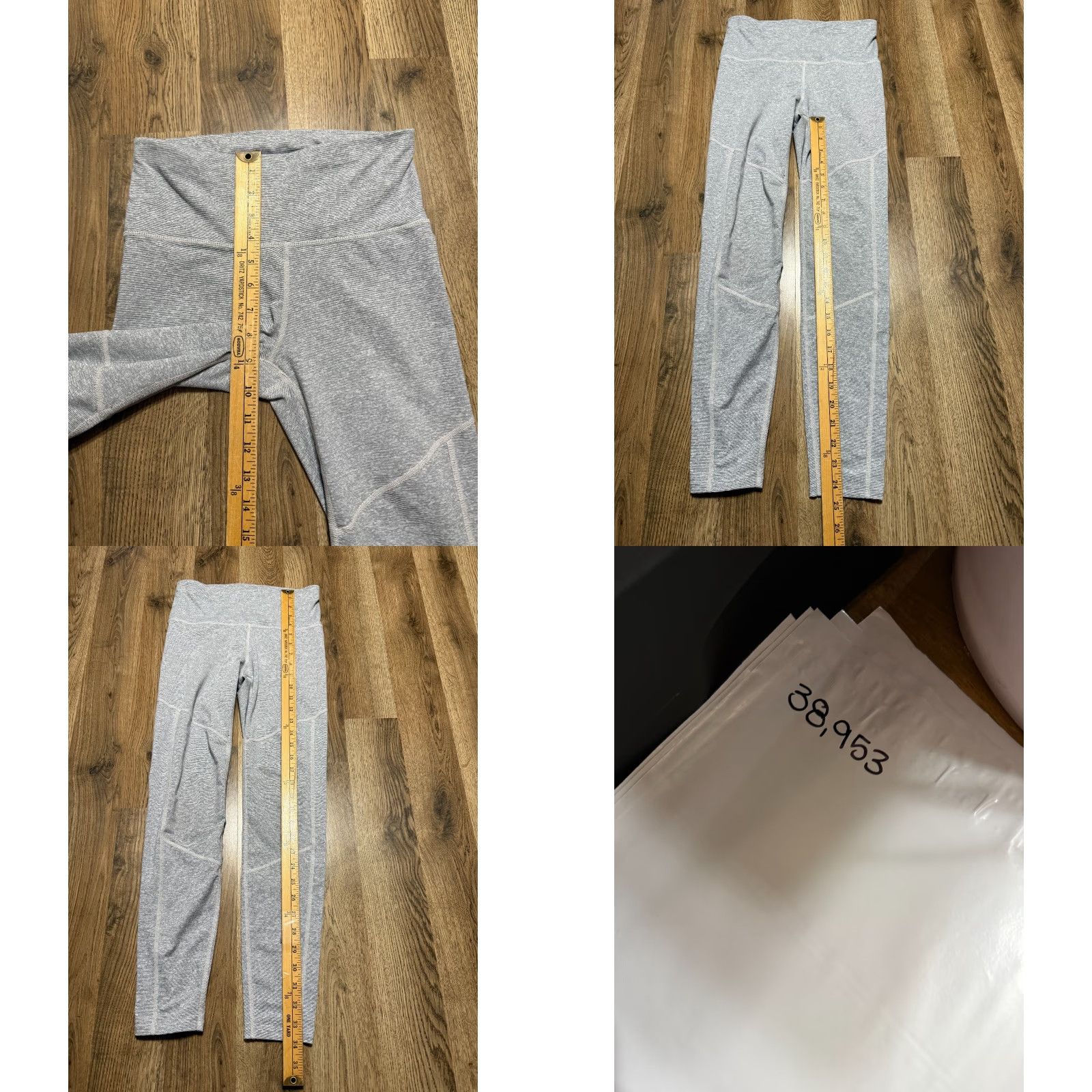 Vintage JoyLab Pants Women's Small Petite Gray Pull On Leggings Skinny High Rise Athletic Casual Yoga Slim | S | Regular | Inseam 24.5 in Size 28" / US 6 / IT 42 - 8 Thumbnail