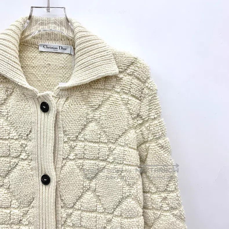 Dior Dior Beige rattan plaid sheep wool lapel single-breasted l Size XS / US 0-2 / IT 36-38 - 3 Thumbnail