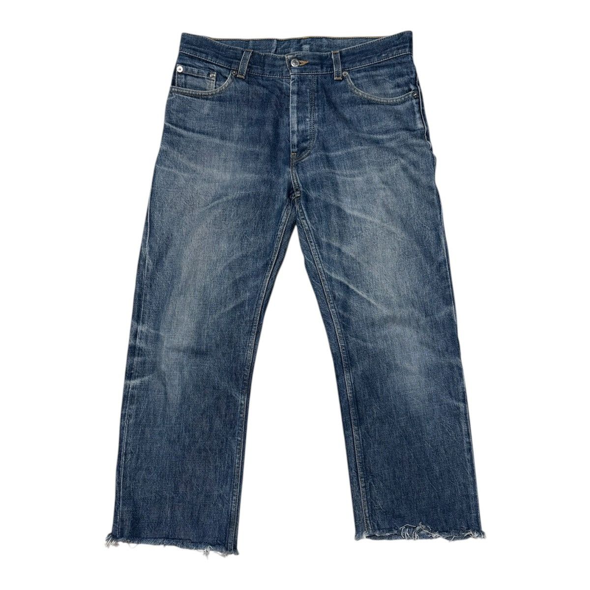 ERALY 2000s HELMUT LANG CLASSIC CUT JEANS CUT OFF DENIM