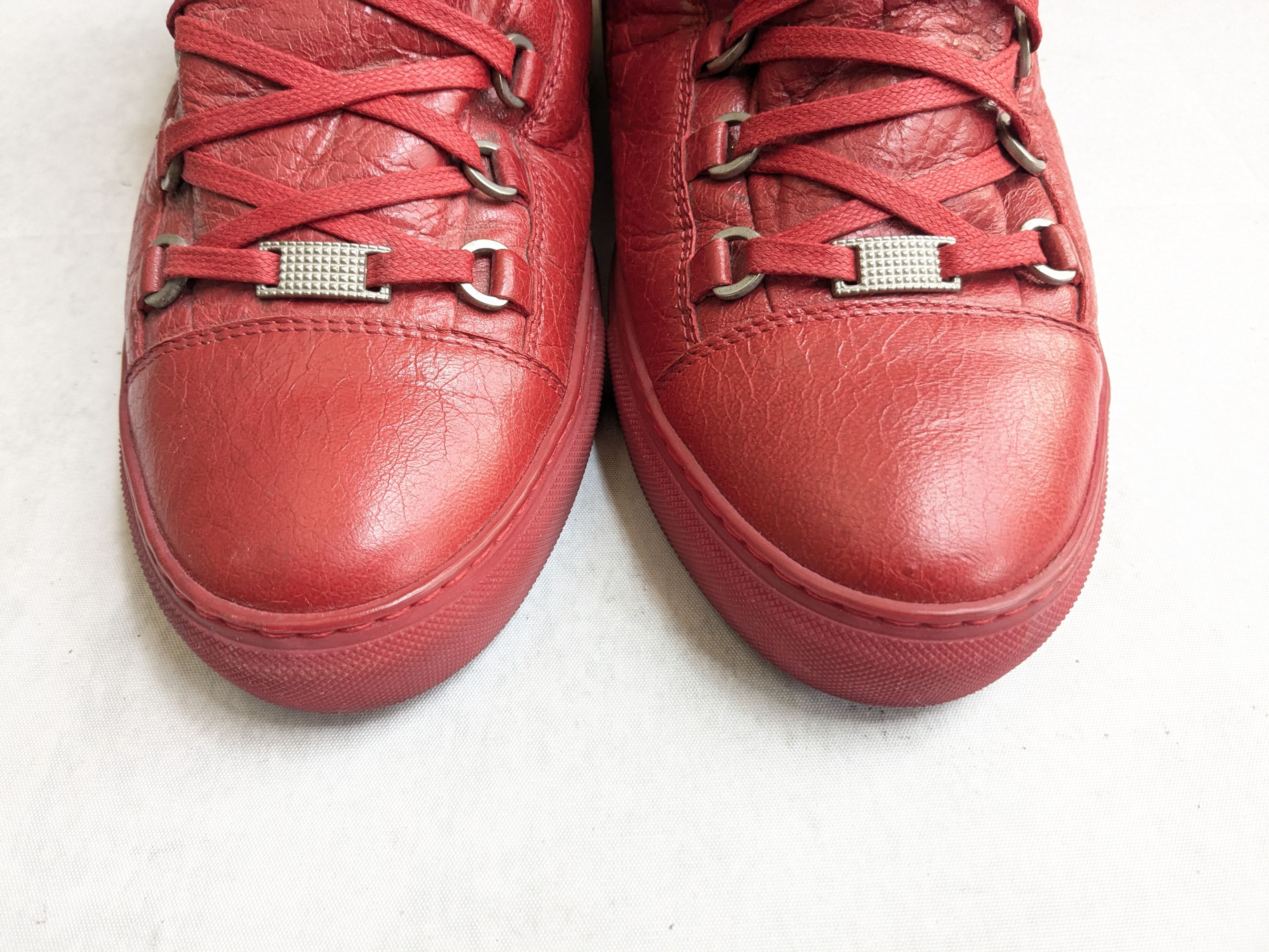 Balenciaga Balenciaga Arena Sneakers Red 12 High Tops Leather Size US 12 / EU 45 - 3 Thumbnail