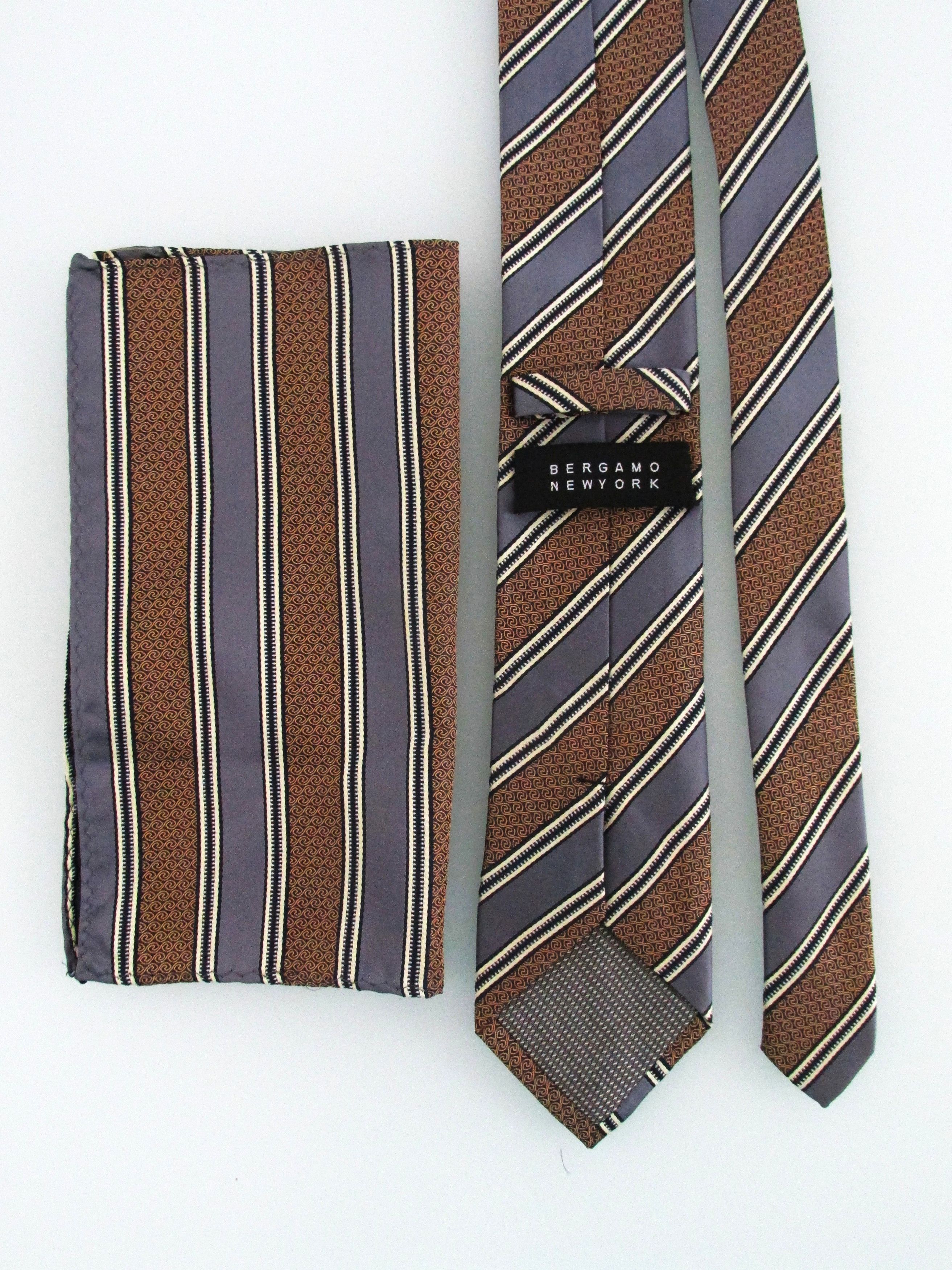 Bergamo New York Uomo Venetto (NWT) Men's Tie & Pocket Square Set Size ONE SIZE - 4 Thumbnail