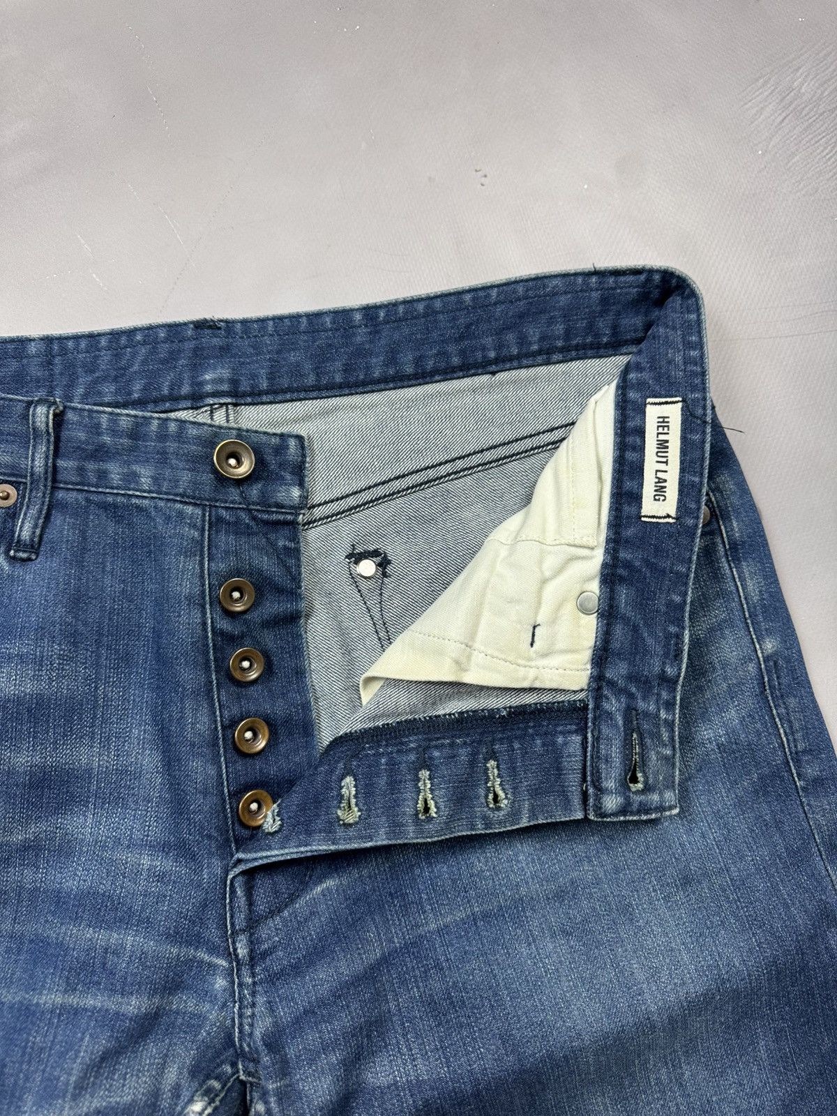 Helmut Lang Helmut Lang Side-Zip Skinny Jeans(Blue/32) Size US 32 / EU 48 - 7 Thumbnail
