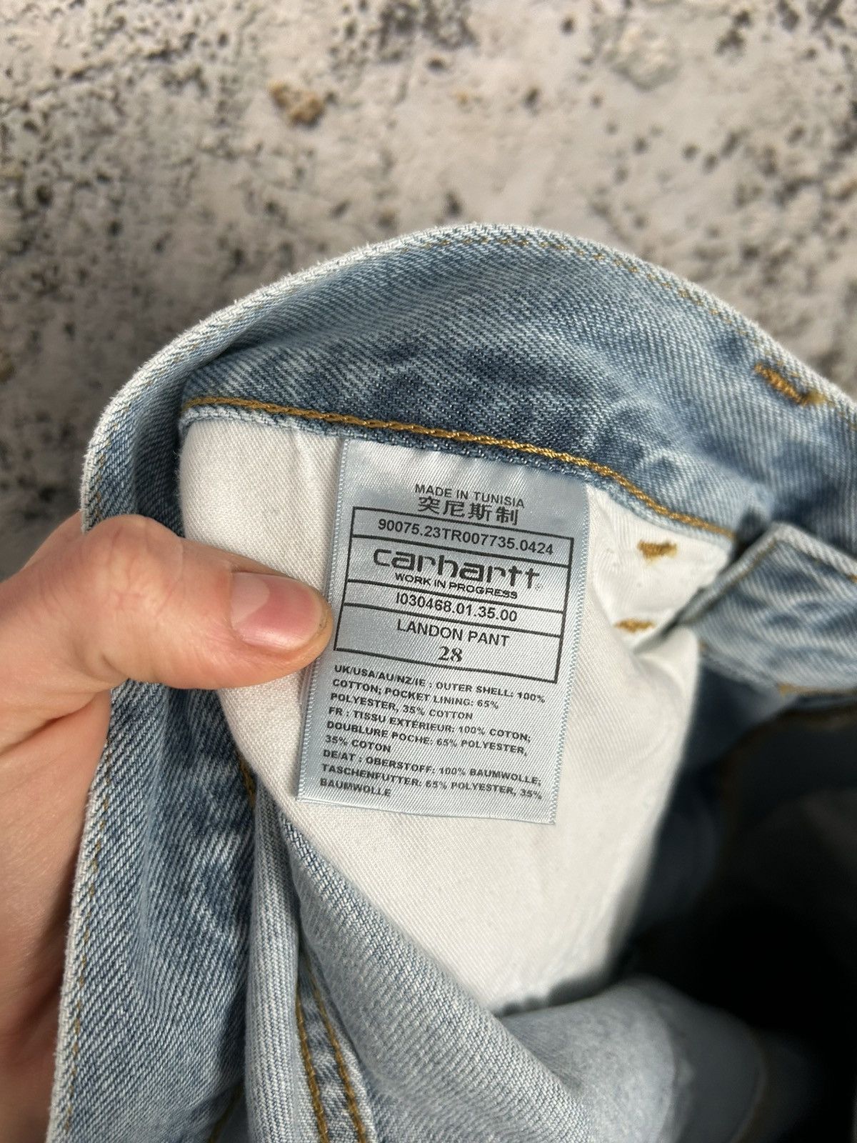 Carhartt Carhartt WiP Landon Pant Light Blue Baggy Denim Jeans Skate Size US 28 / EU 44 - 6 Thumbnail
