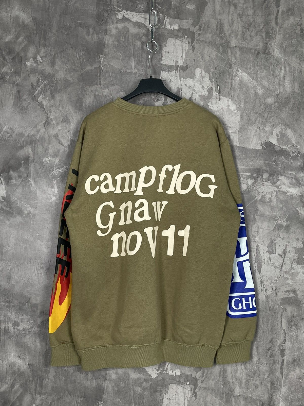 Rap Tees × Vintage Lucky Me I See Ghosts Smiley Face Rap Hip Hop Sweatshirt Size US L / EU 52-54 / 3 - 8 Thumbnail