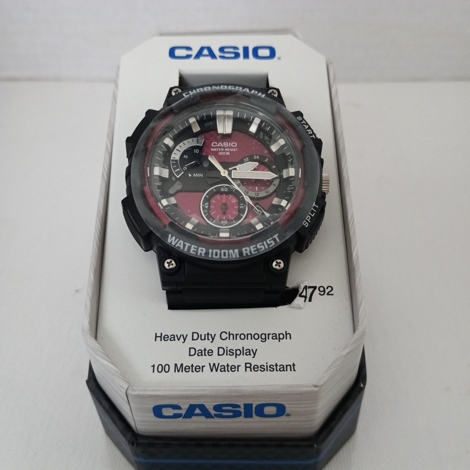 Casio Casio MCW200H-4AV, Chronograph Watch, Black Resin Band Size ONE SIZE - 1 Thumbnail