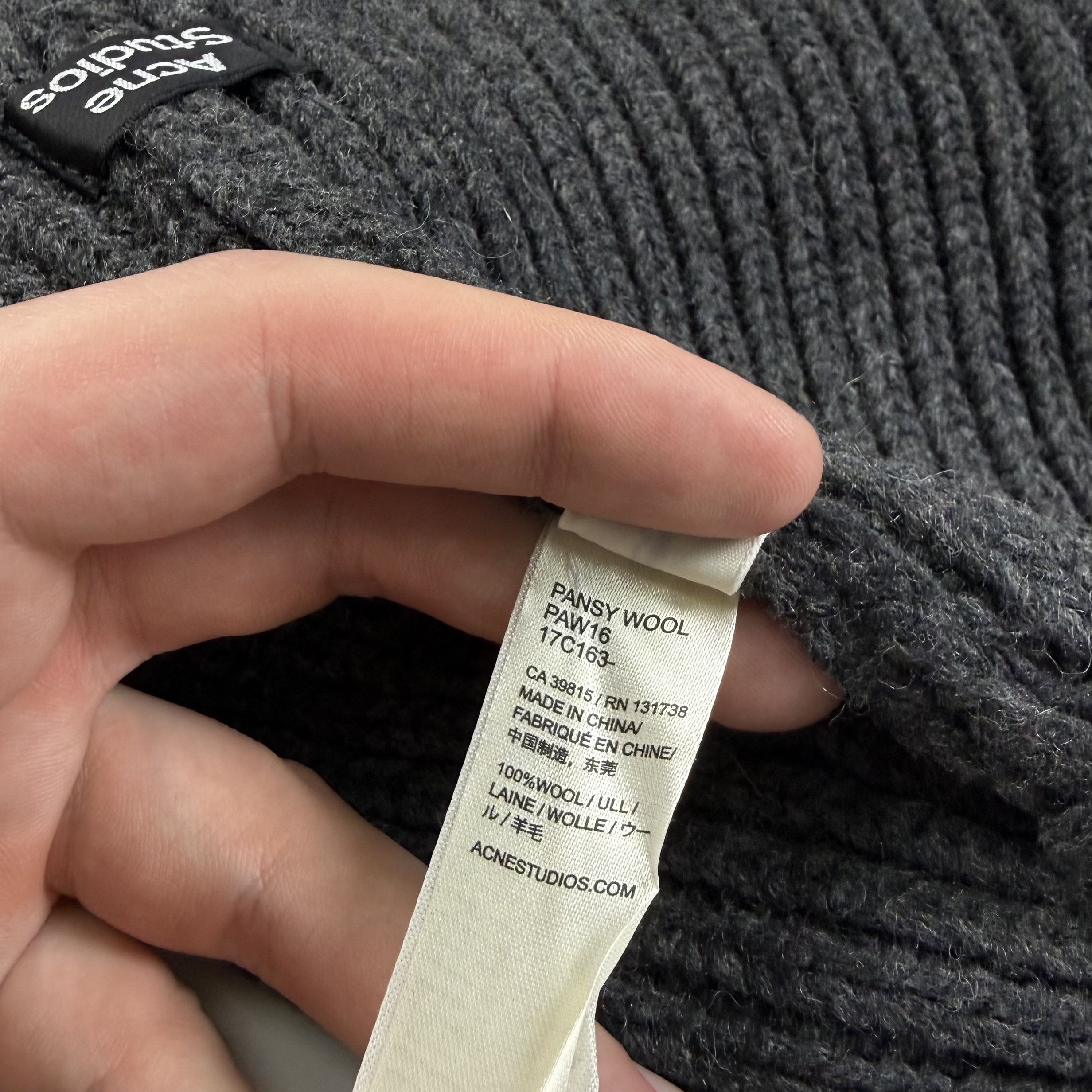 Acne Studios AW16 ACNE STUDIOS PANSY FACE PATCH WINTER WOOL BEANIE HAT Size ONE SIZE - 7 Thumbnail