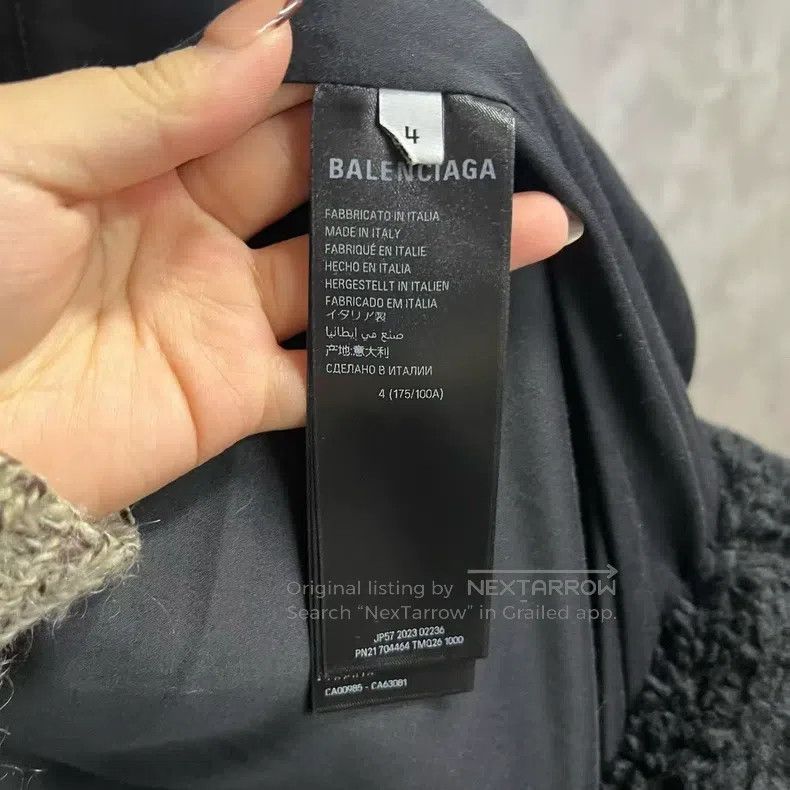Balenciaga Balenciaga Black solid color lapel single-breasted long-sl Size US L / EU 52-54 / 3 - 3 Thumbnail
