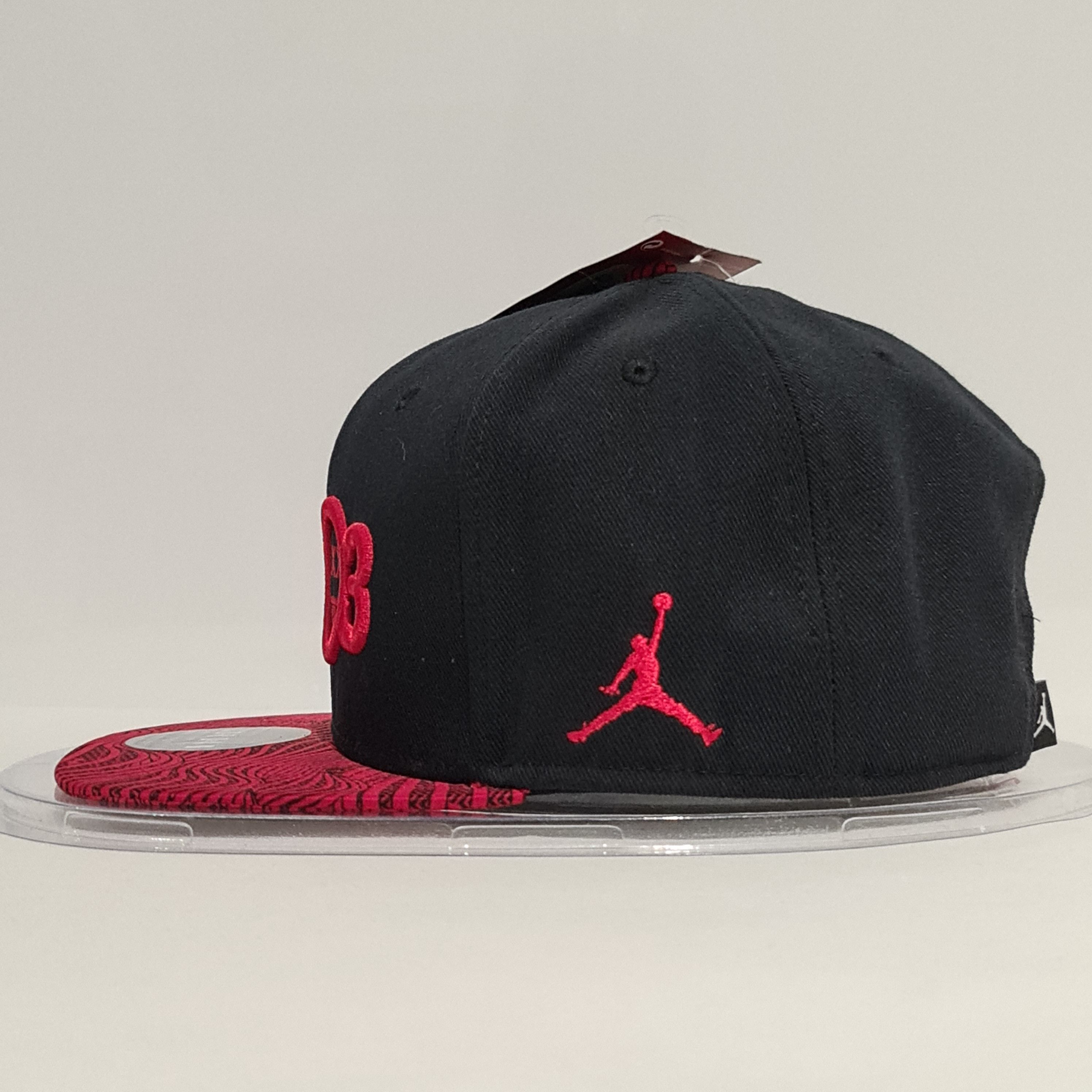 Jordan Brand Jordan Cap Snapback 'TWO3 Flu Game' Black/Red Size ONE SIZE - 3 Thumbnail