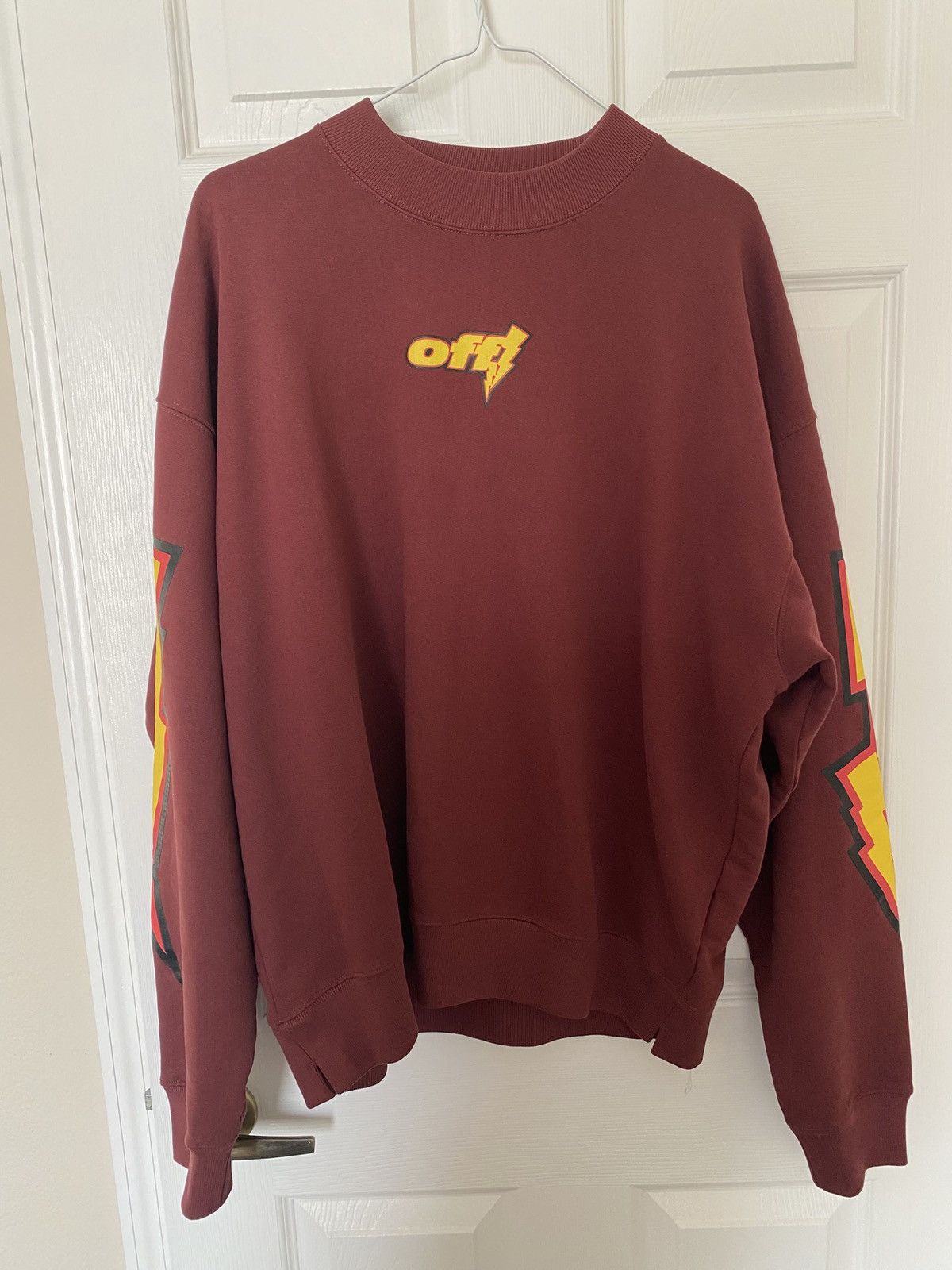 Off-White Off-White Thunder Crewneck Size Medium Size US M / EU 48-50 / 2 - 1 Thumbnail