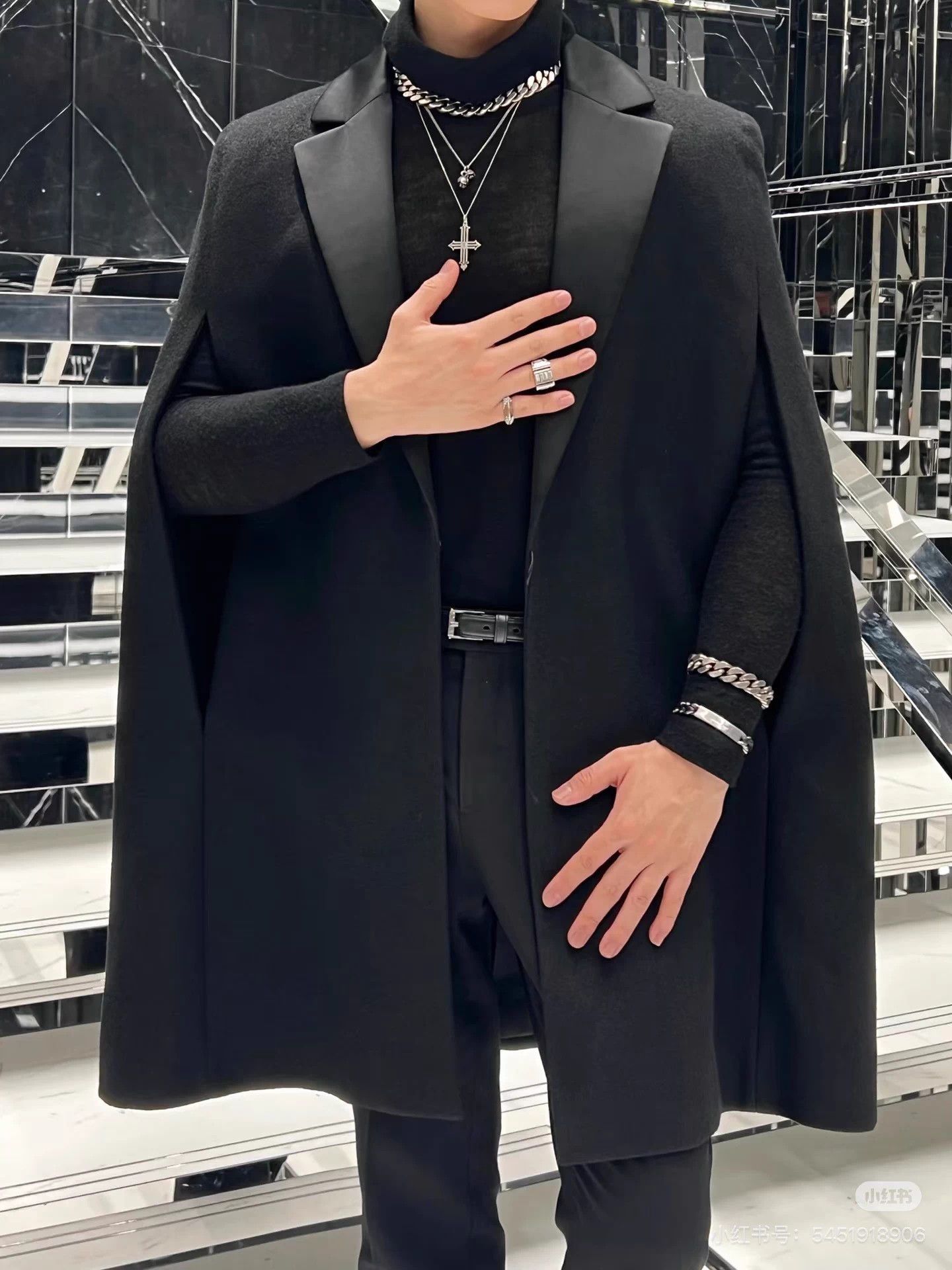 Saint Laurent Paris SLP Classic Tux Wool Felt Cloak FR34 Size XS / US 0-2 / IT 36-38 - 8 Thumbnail