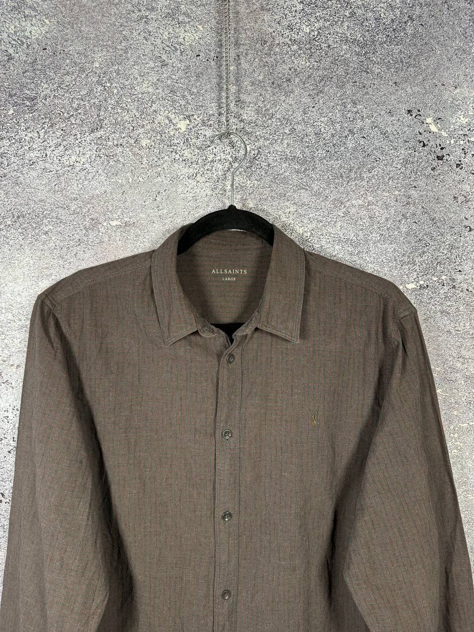 Allsaints AllSaints Quarry LS Shirt Brown Check Men's Oldmoney Large Size US L / EU 52-54 / 3 - 2 Thumbnail