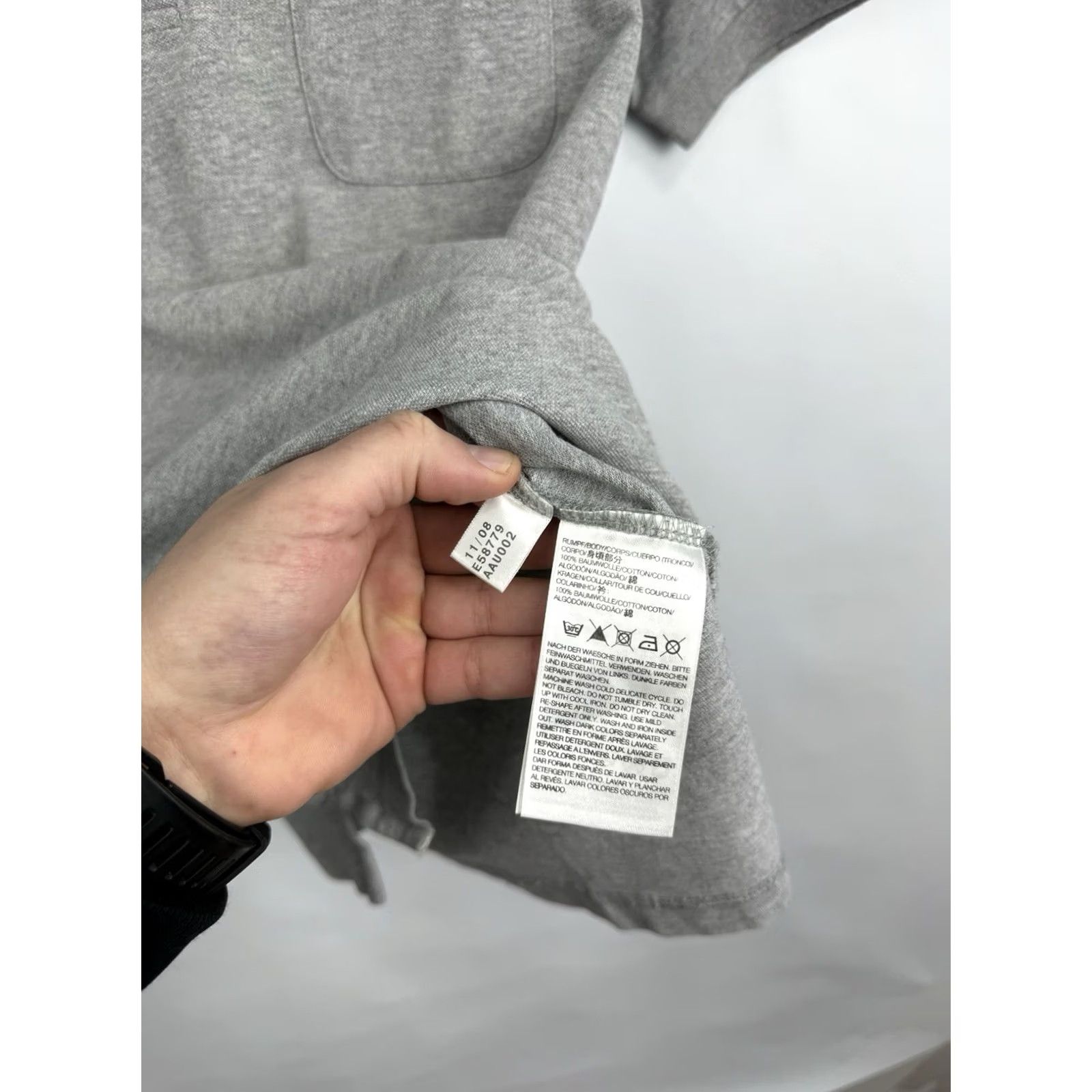 Adidas VINTAGE Y-3 Adidas Yohji Yamamoto Polo T-Shirt Rare Size S Gray Mens T-Shirt 2008 Japan Polo Y-3 Shirt Size US S / EU 44-46 / 1 - 6 Thumbnail