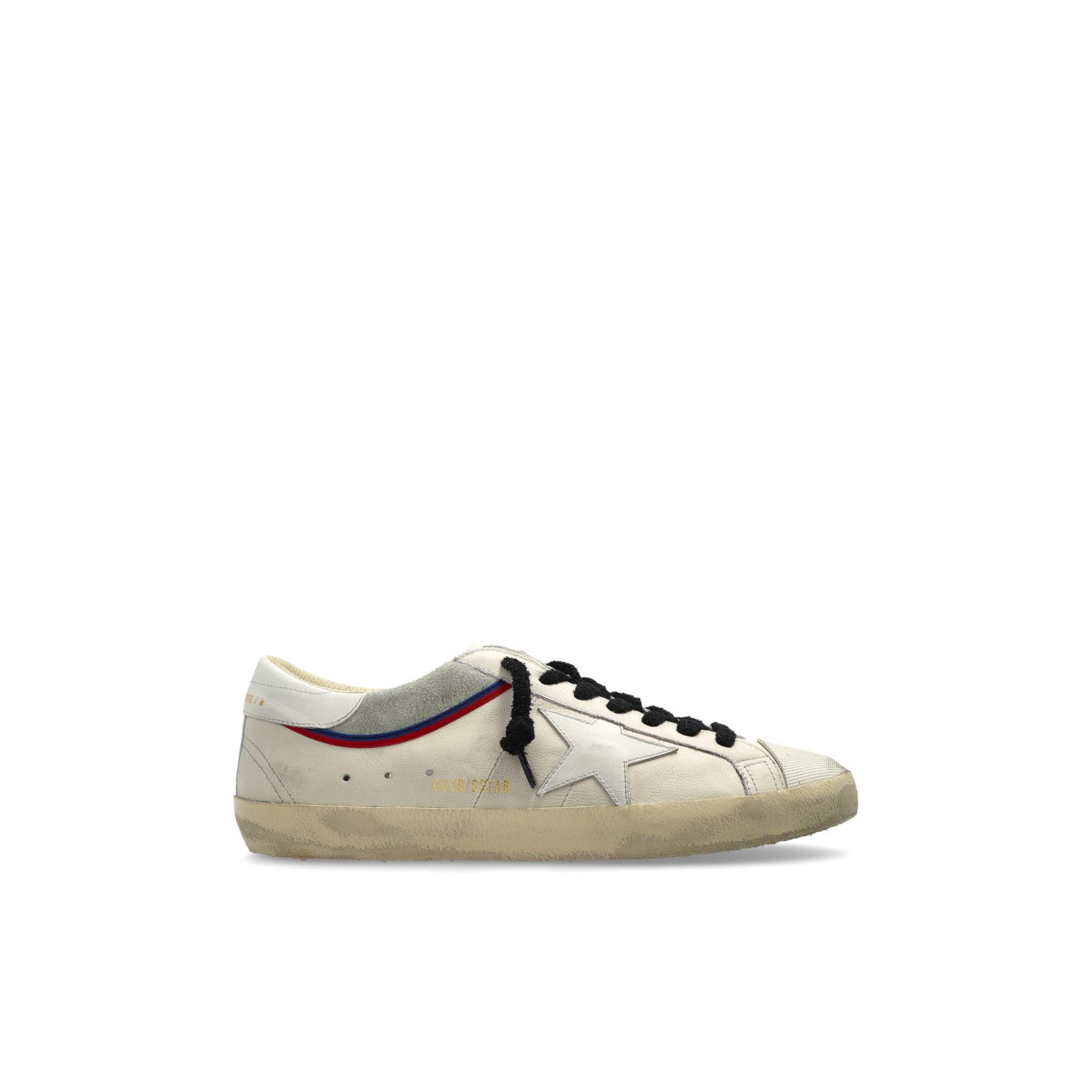 GOLDEN GOOSE Super-Star Men's Ivory/White/Black Leather Snea