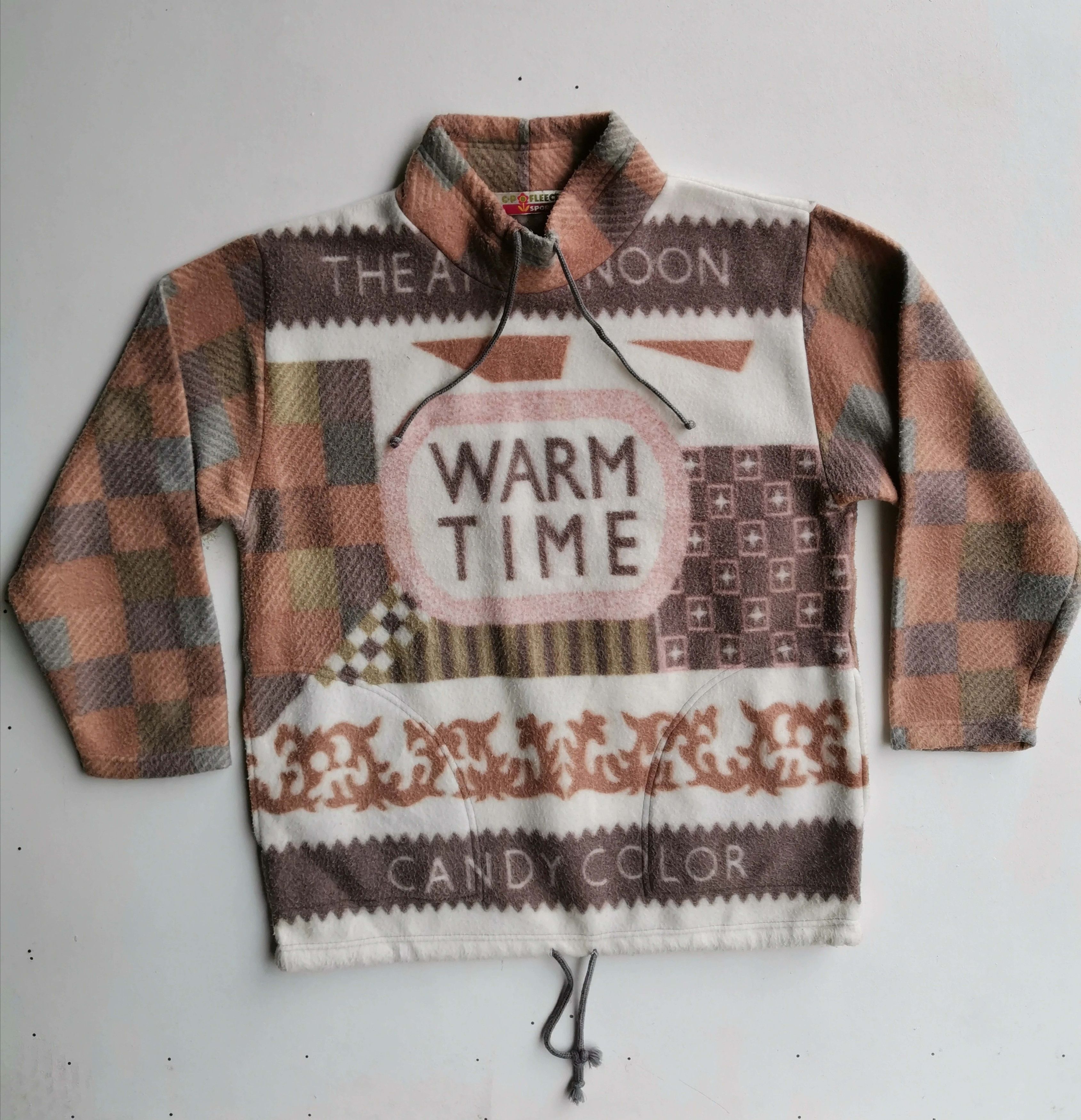 C.P Fleece Sports Warm Time Big Logo Sweatshirt