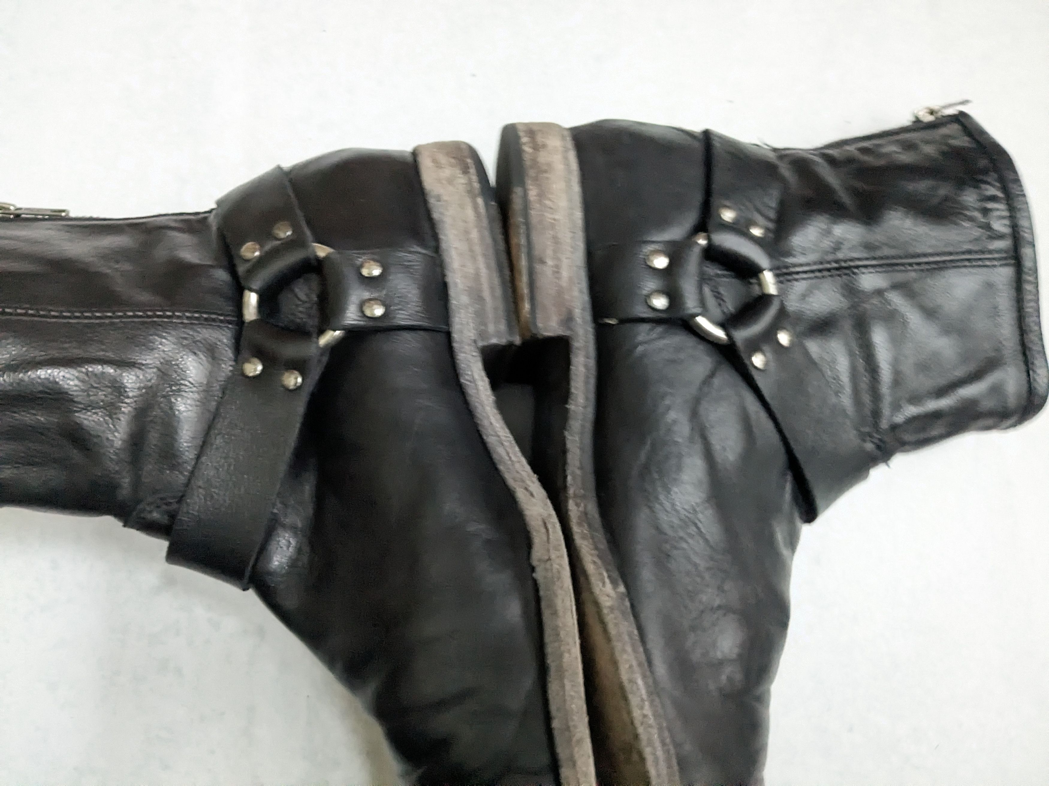Frye Frye Harness Boots Black 10.5 D Back Zip Straps Size US 10.5 / EU 43-44 - 14 Thumbnail