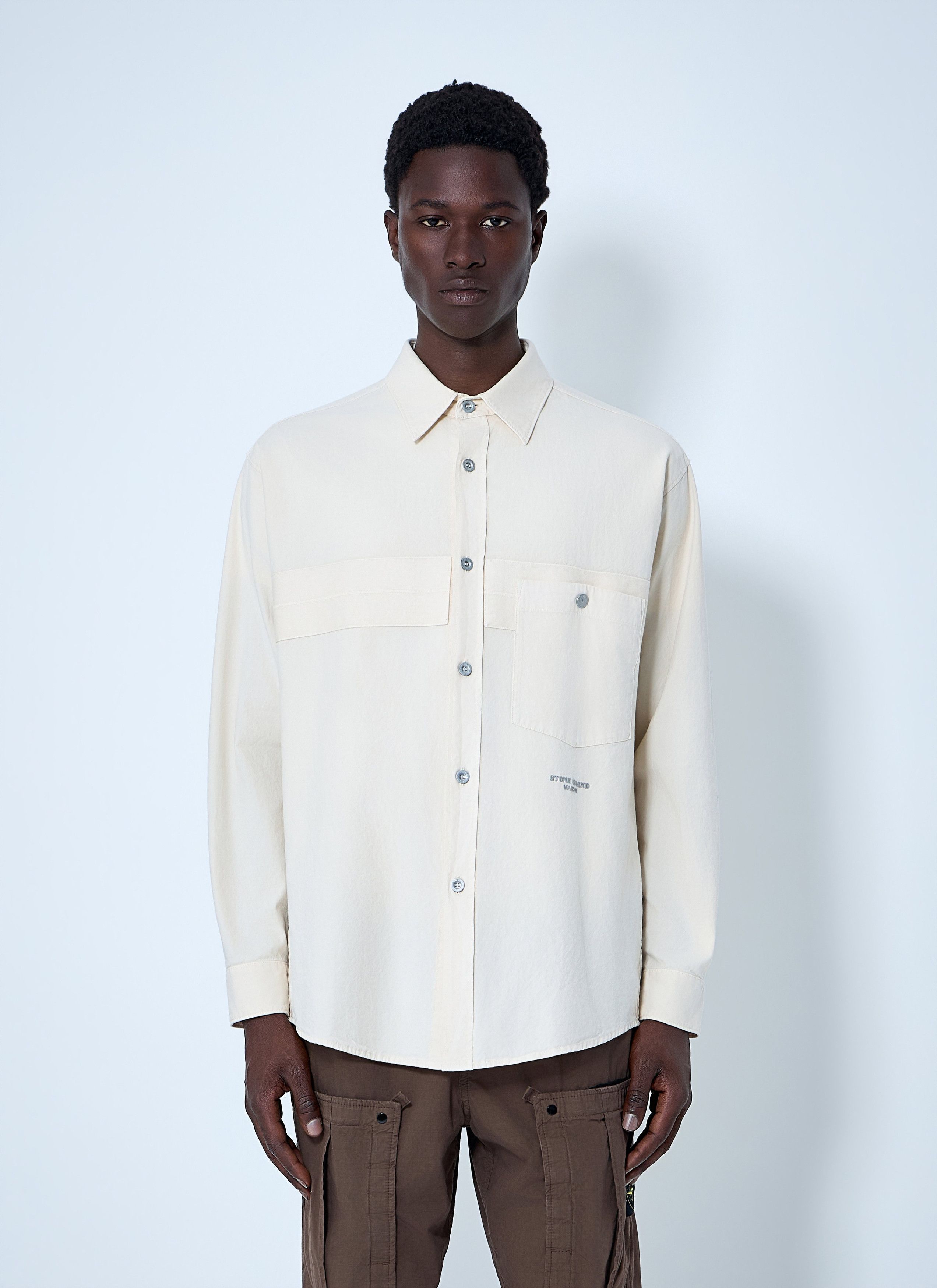Stone Island Long Sleeve Cotton Button-Down Shirt Size US XL / EU 56 / 4 - 1 Thumbnail