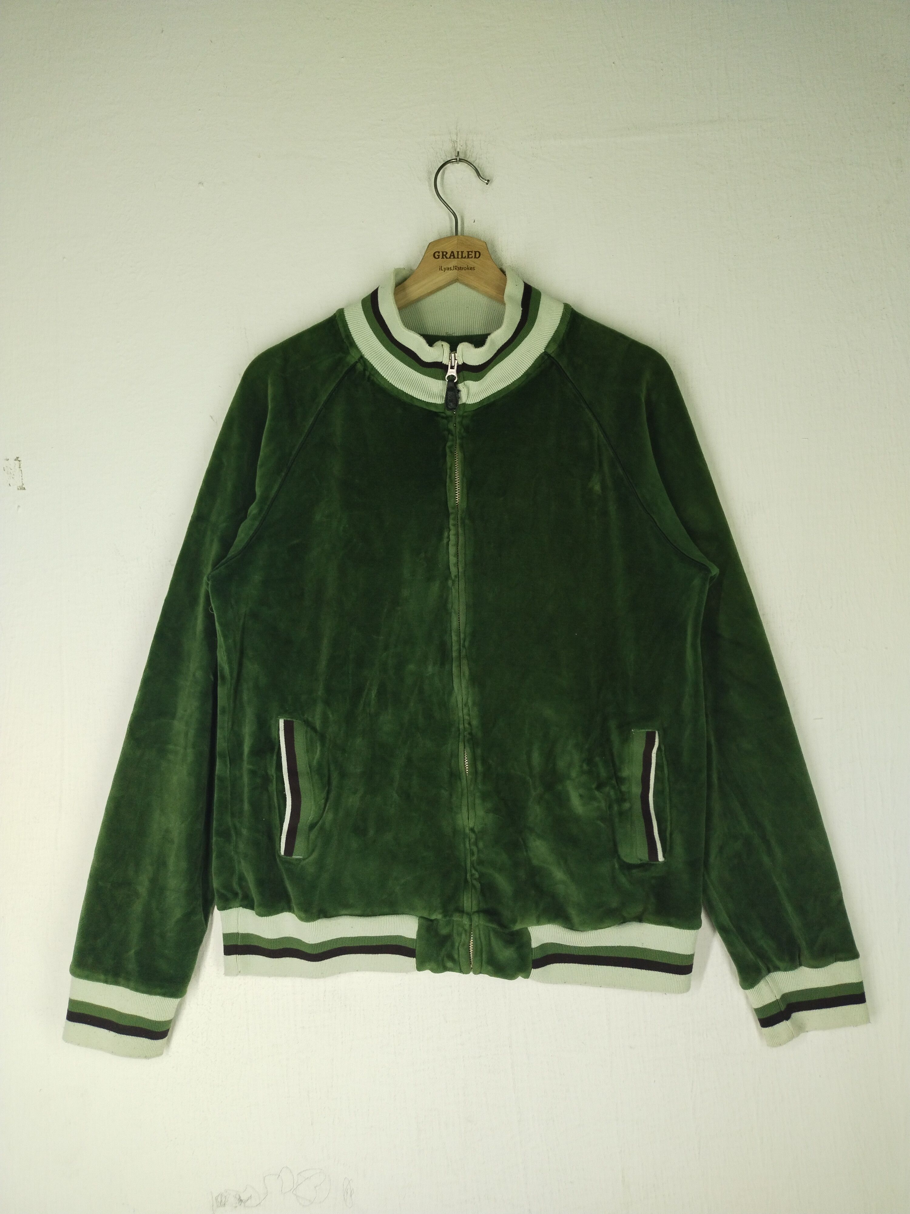 Vintage Green Corduroy Zipper Gaijin Made Sweater