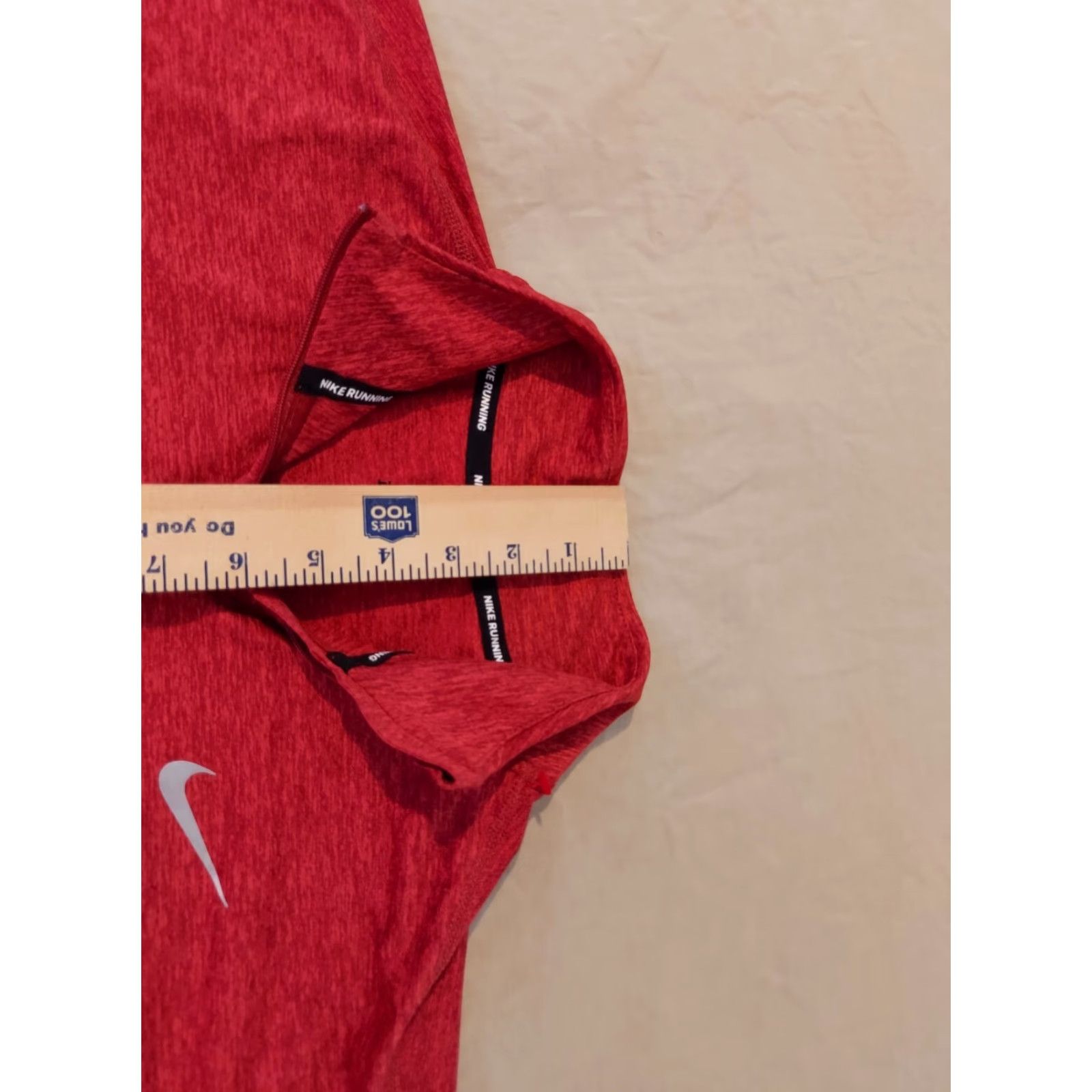 Nike Womens Nike Half Zip Shirt M Medium Red Athletic Long Sleeve Gymn Workout Shirt Mens Womens, Nike Shirt, Activewear, Red, Long Sleeve, Zip, M Size M / US 6-8 / IT 42-44 - 6 Thumbnail