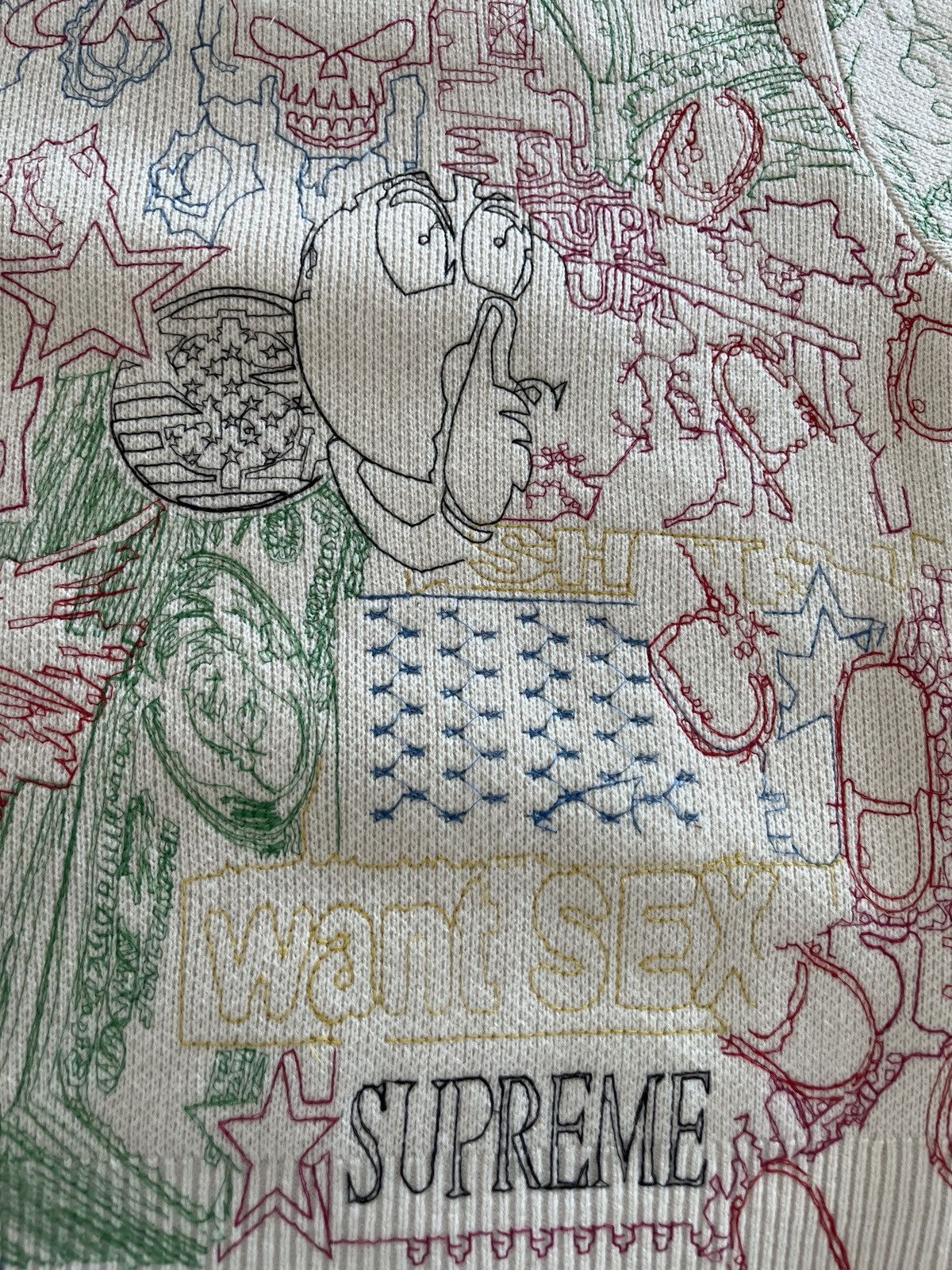 Supreme Supreme Collage Embroidered Sweater Size US S / EU 44-46 / 1 - 3 Thumbnail