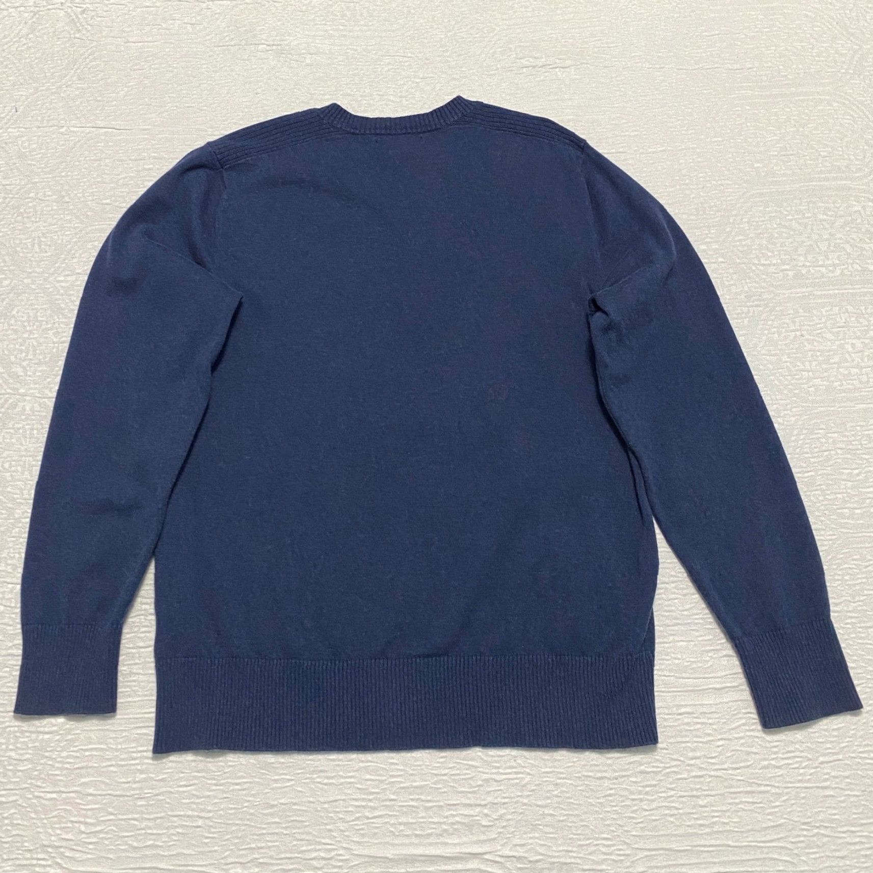 Banana Republic Banana Republic Mens V-Neck Sweater Long Sleeve Medium Blue Cotton Knit Pullover Casual Classic All Seasons Size US M / EU 48-50 / 2 - 5 Thumbnail