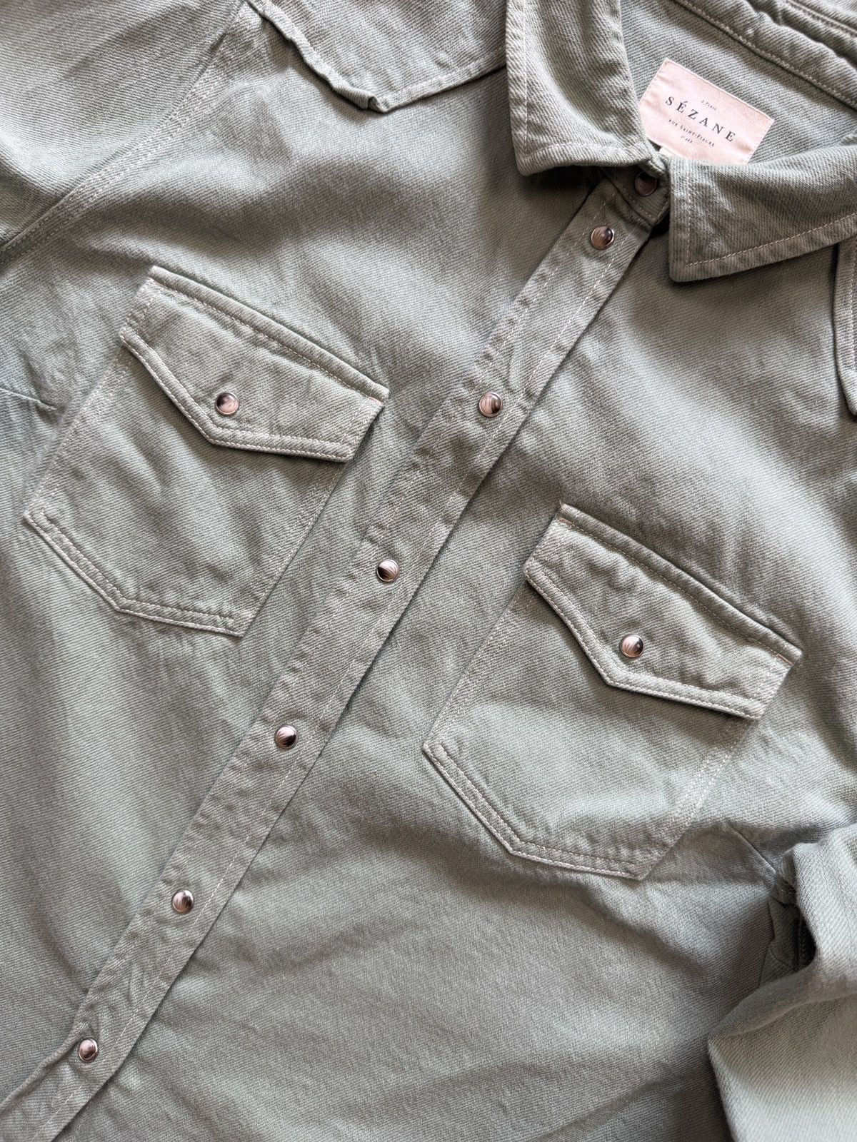 Other Vintage Sezane Denim Jacket Shirt Size US S / EU 44-46 / 1 - 6 Thumbnail