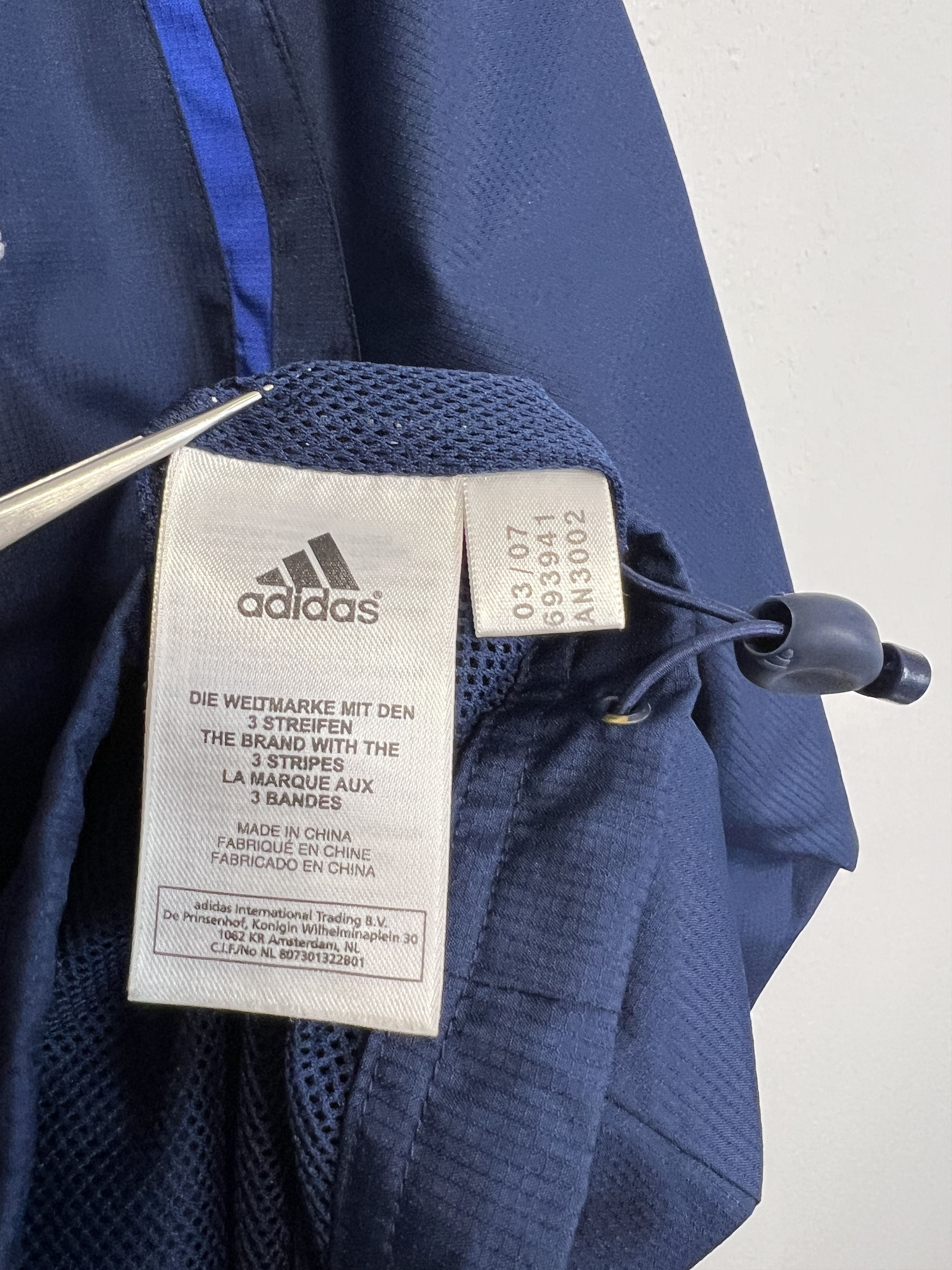 Adidas Vintage Chelsea Football Rain Hooded Jacket Soccer Track Top Size US S / EU 44-46 / 1 - 8 Thumbnail